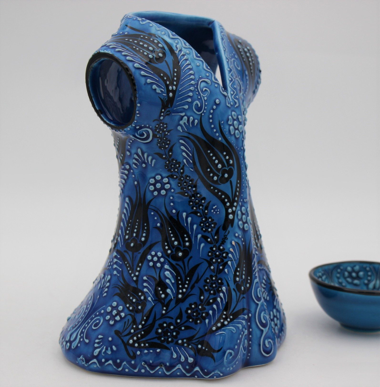 Hand Crafted Turkish Ceramic 22cm Turquoise 2