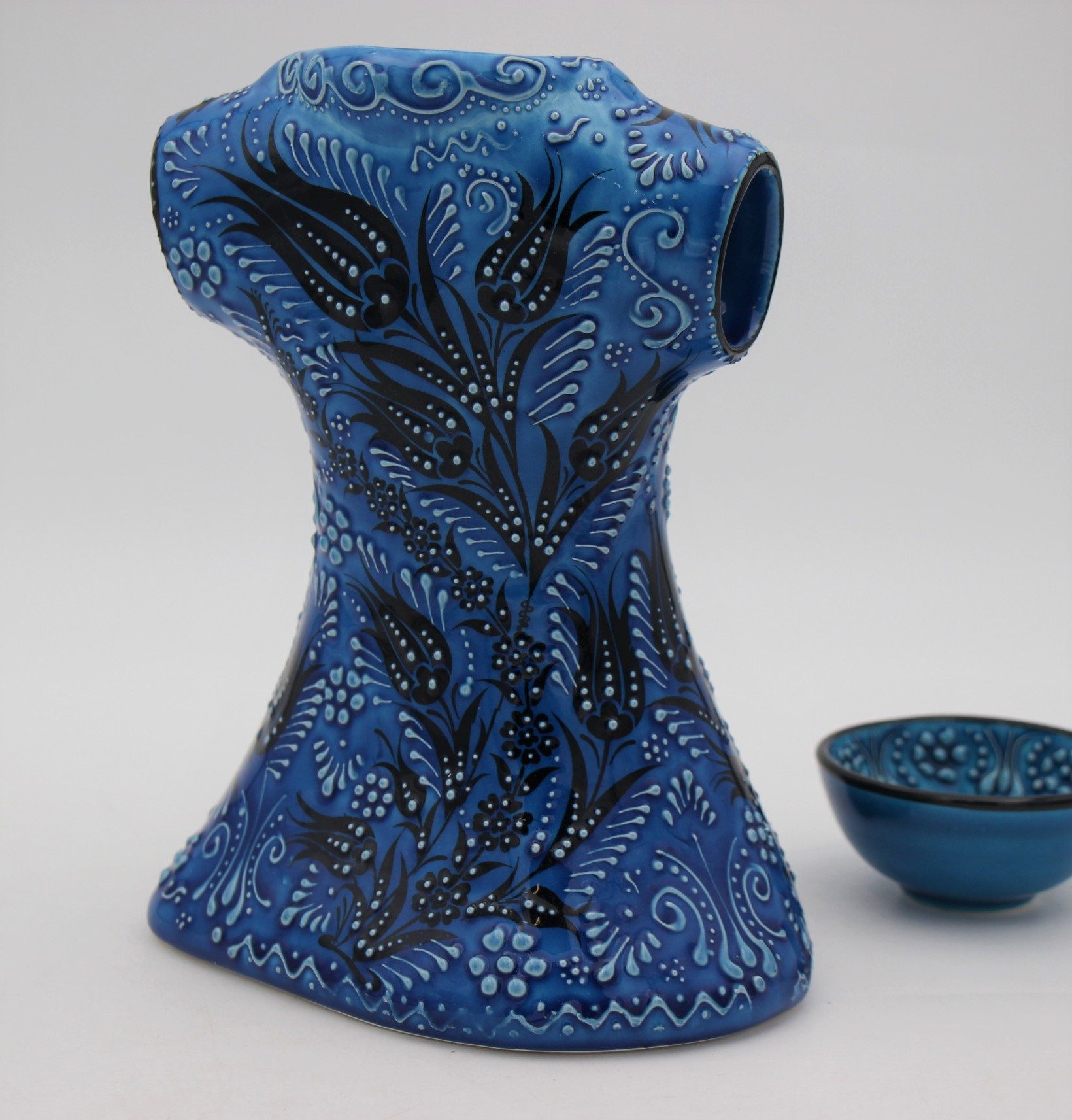 Hand Crafted Turkish Ceramic 22cm Turquoise 3