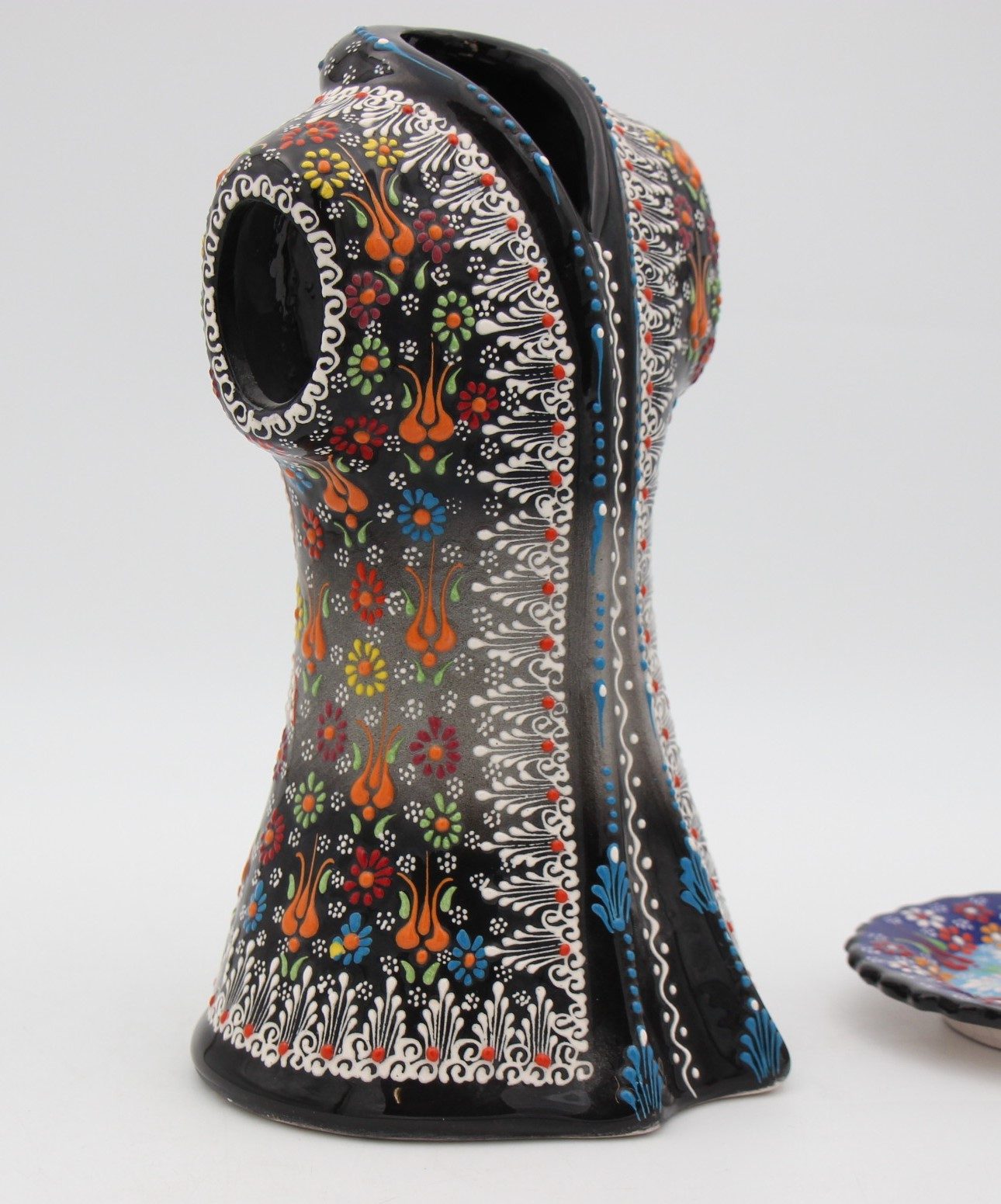 Hand Crafted Turkish Ceramic 27cm Kaftan In Colourful Design 2a