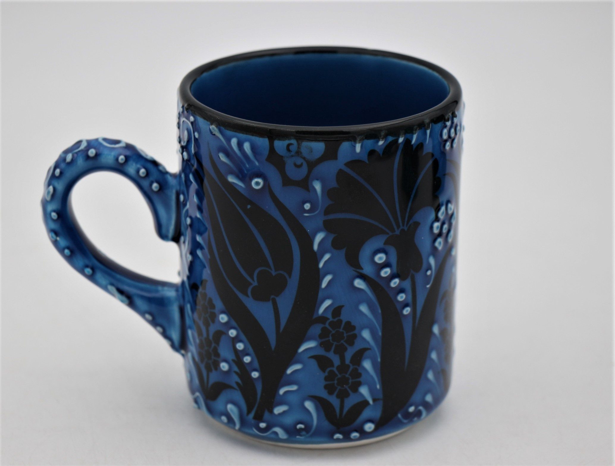 Hand Painted Turkish Coffee Mugs Turquoise 5