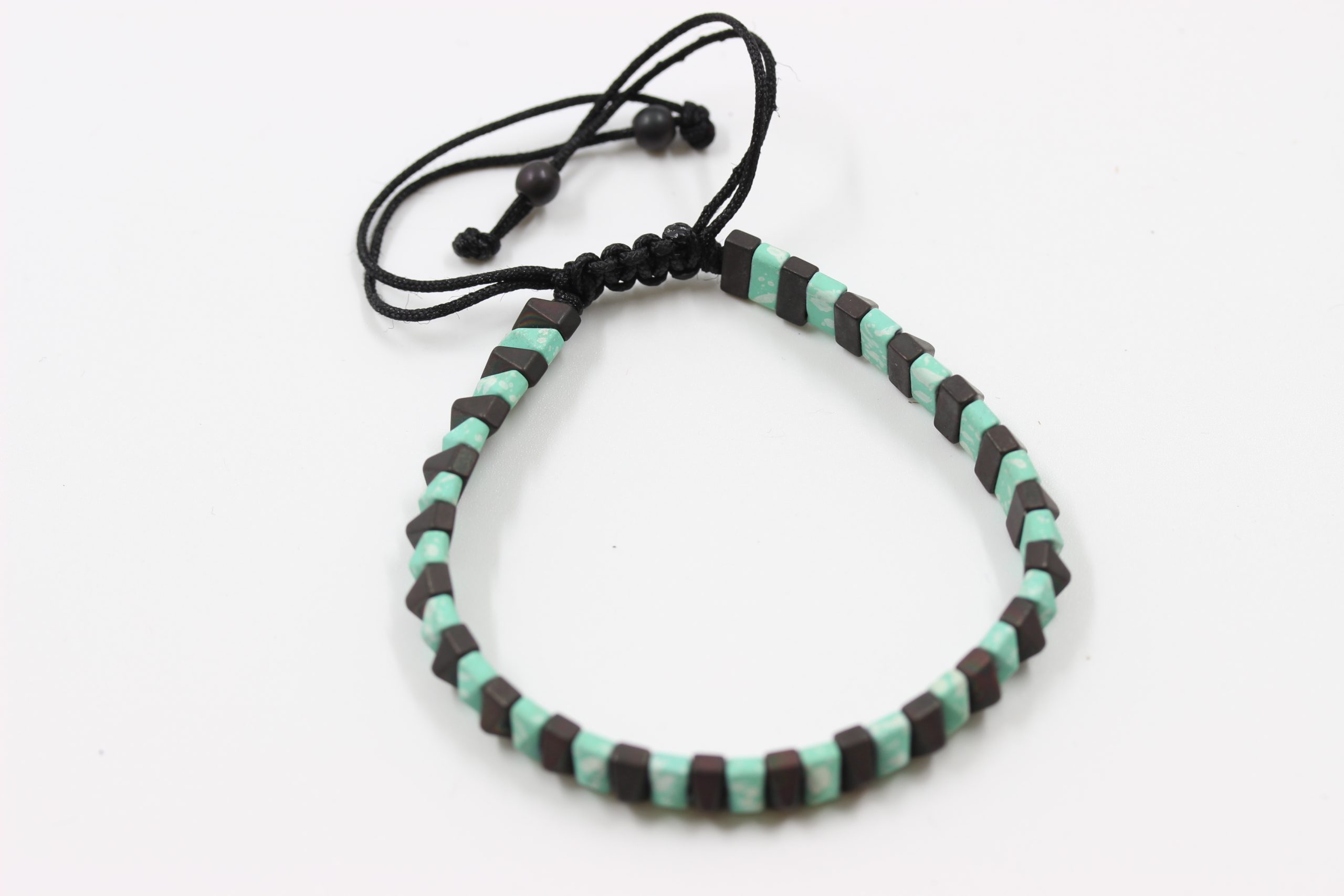 Hematite Gem Stone Bracelet With Drawstring 2