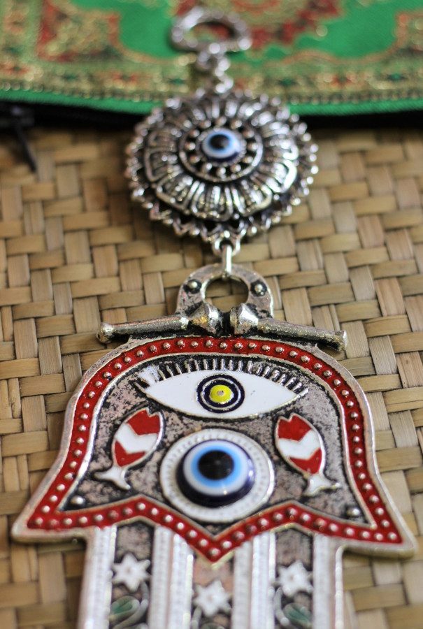 Large Fatimas Coloured Hand Lucky eye Wall Hangingb