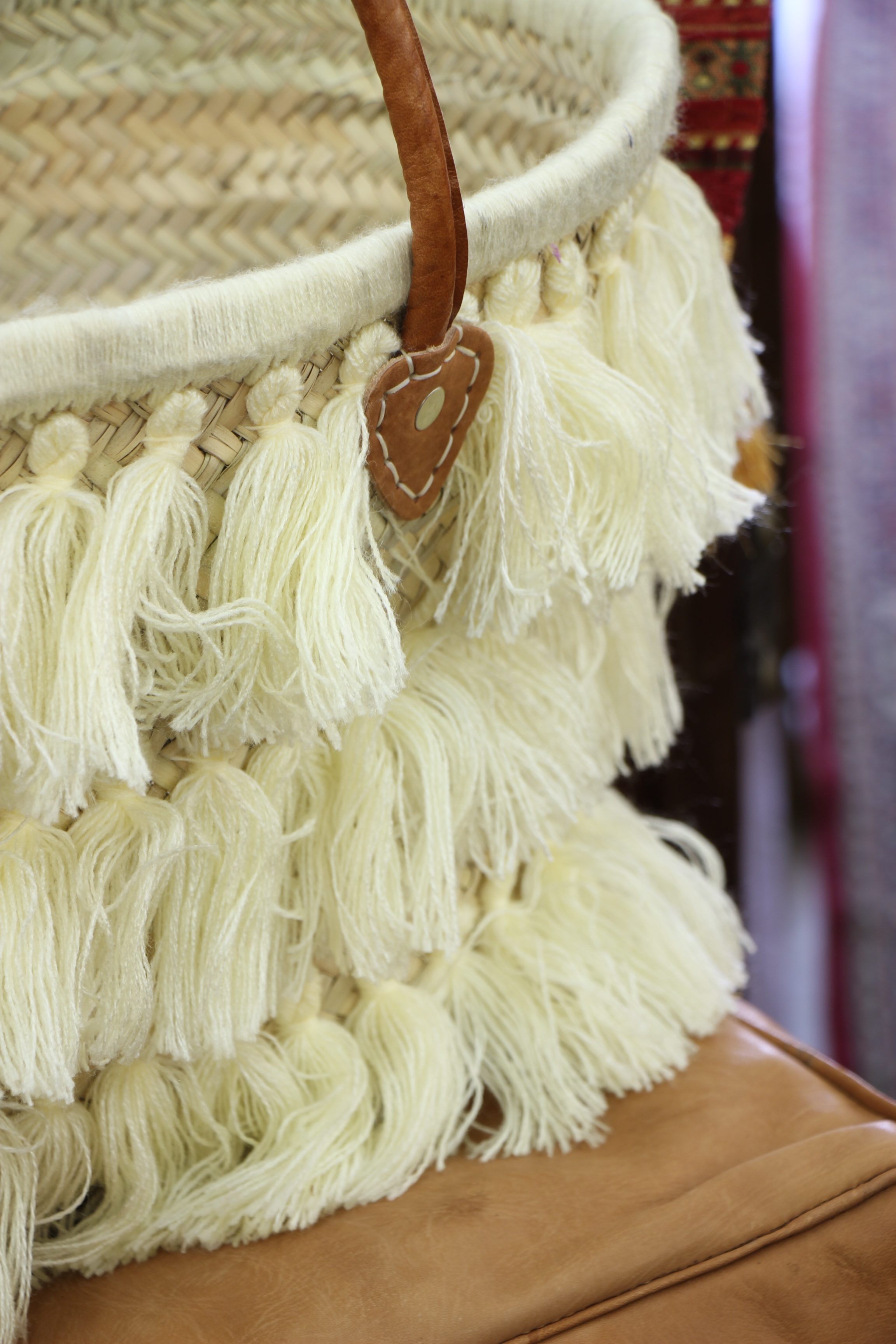 Large Moroccan Basket Tote 2