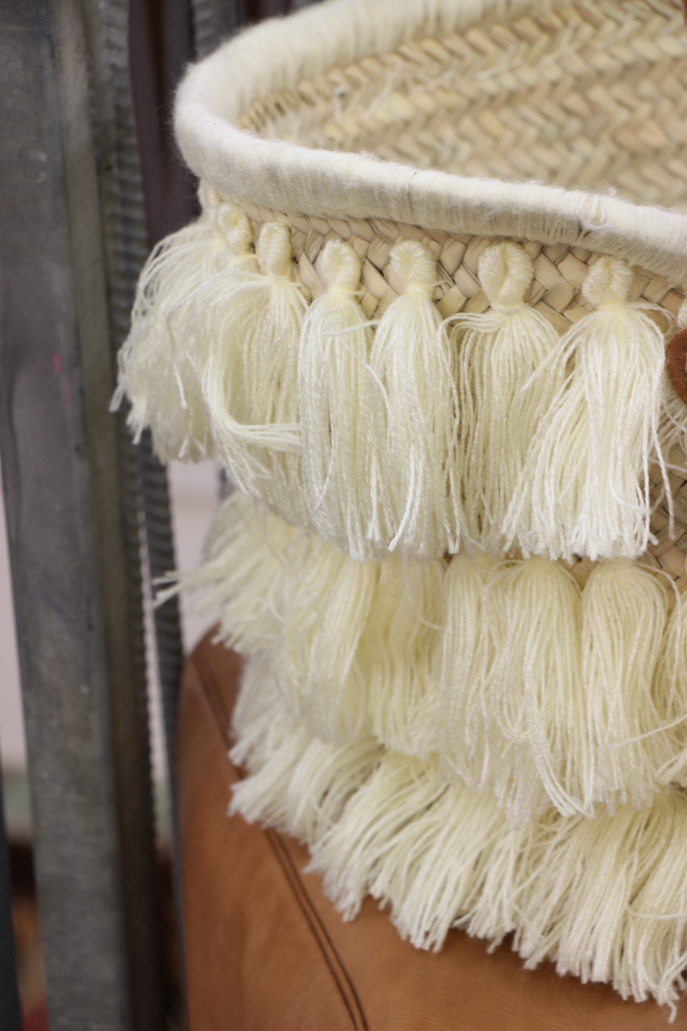 Large Moroccan Basket Tote 3