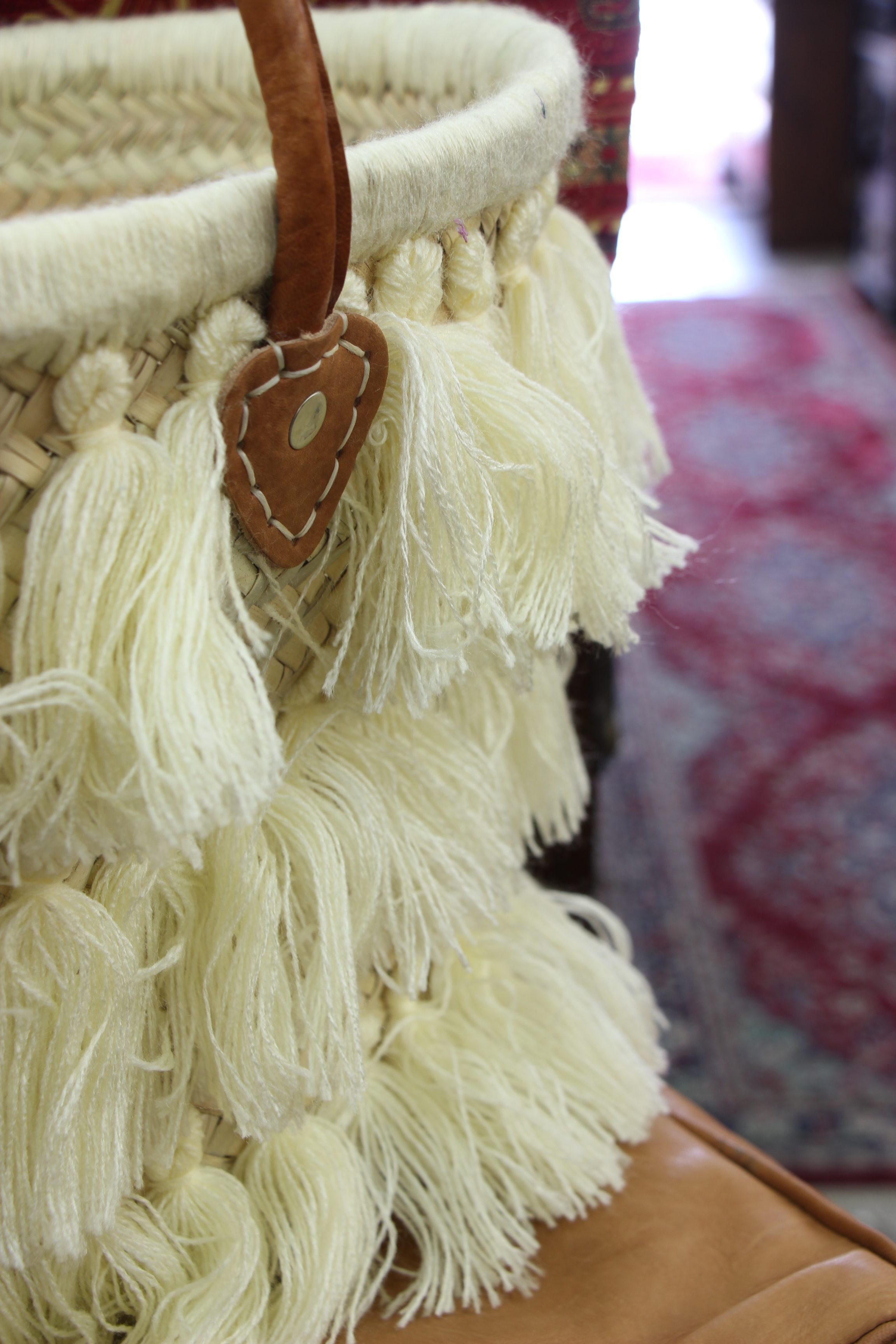 Large Moroccan Basket Tote 5