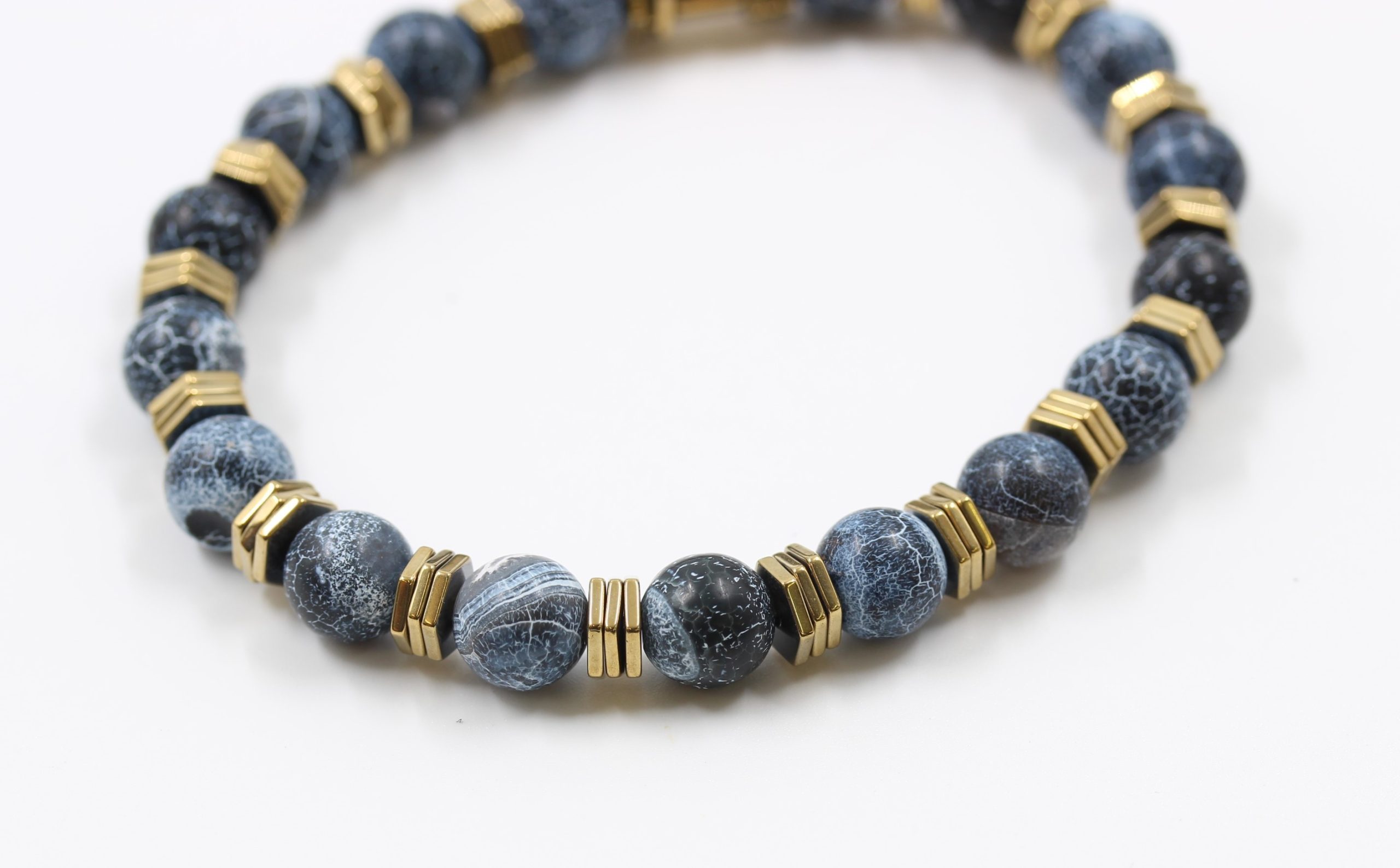 Light Blue Agate Gem Stone Bracelet