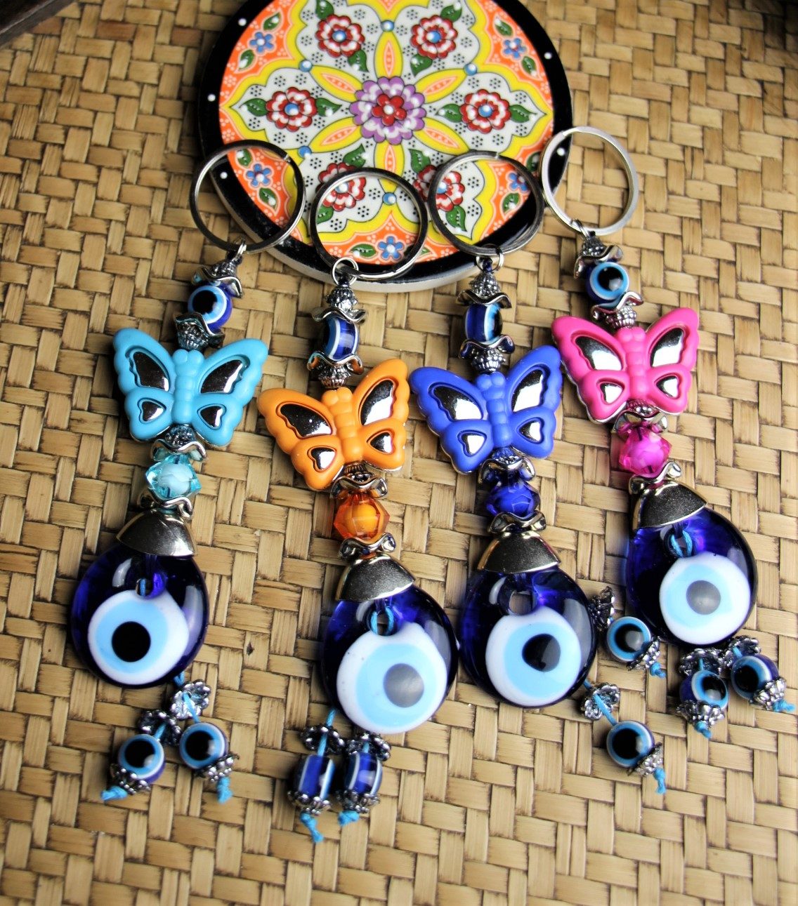 Lucky-Eye-Bag-Tag-Key-Ring-61-Butterflys-