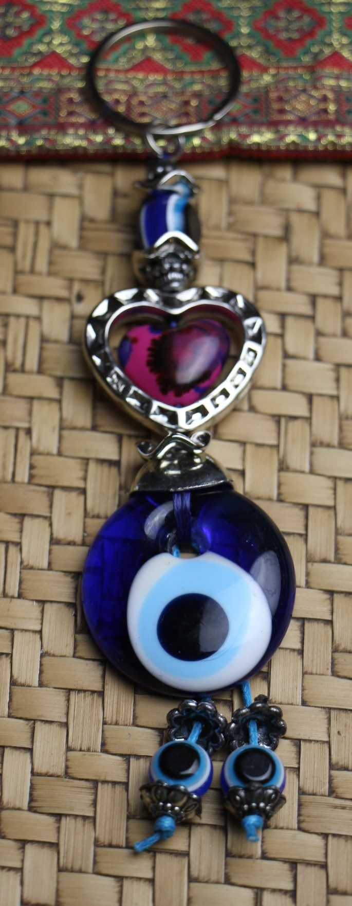 Lucky Eye Bag Tag Key Ring 63 Hearts pink