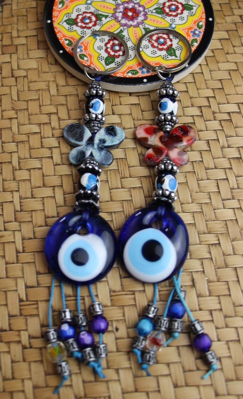 Lucky Eye Bag TagKey Ring Butterfly 82A