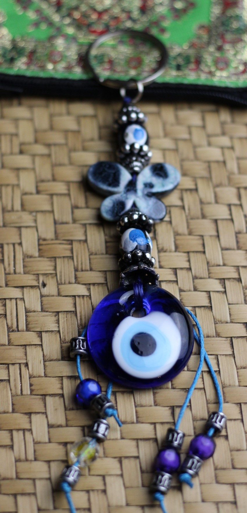 Lucky Eye Bag TagKey Ring Butterfly 82B