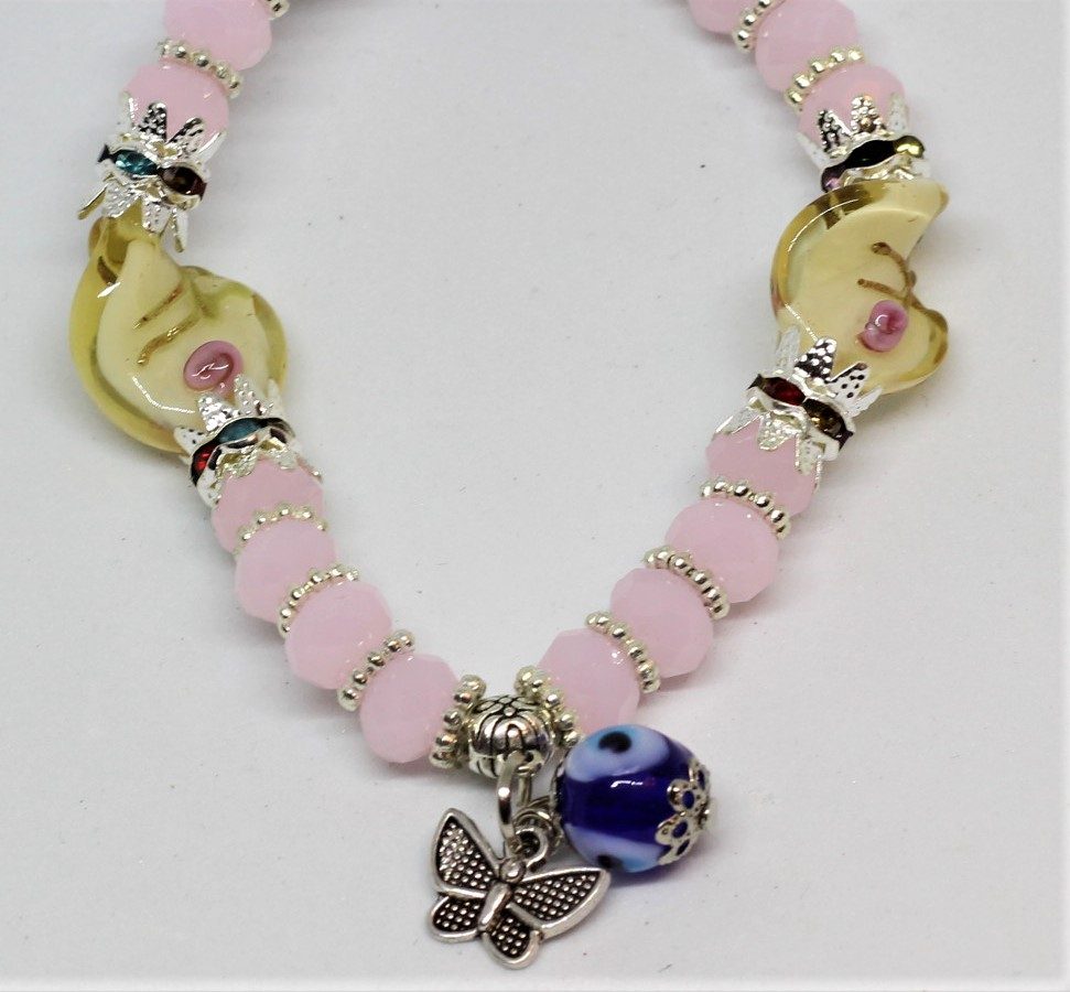 Lucky Eye Bracelet 45 pink 2