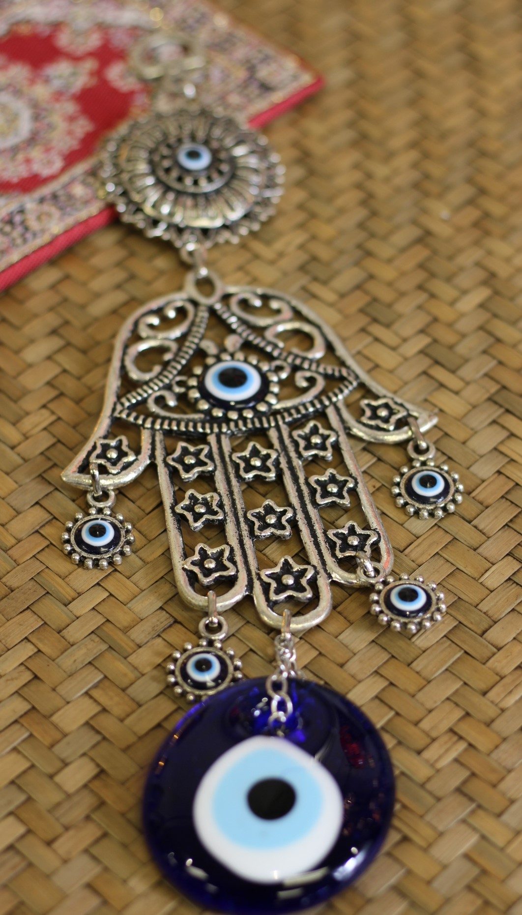 Lucky Eye Metal Wall Hanging Fatimas Hand 1