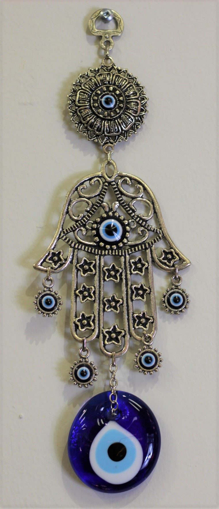 Lucky Eye Metal Wall Hanging Fatimas Hand 1b