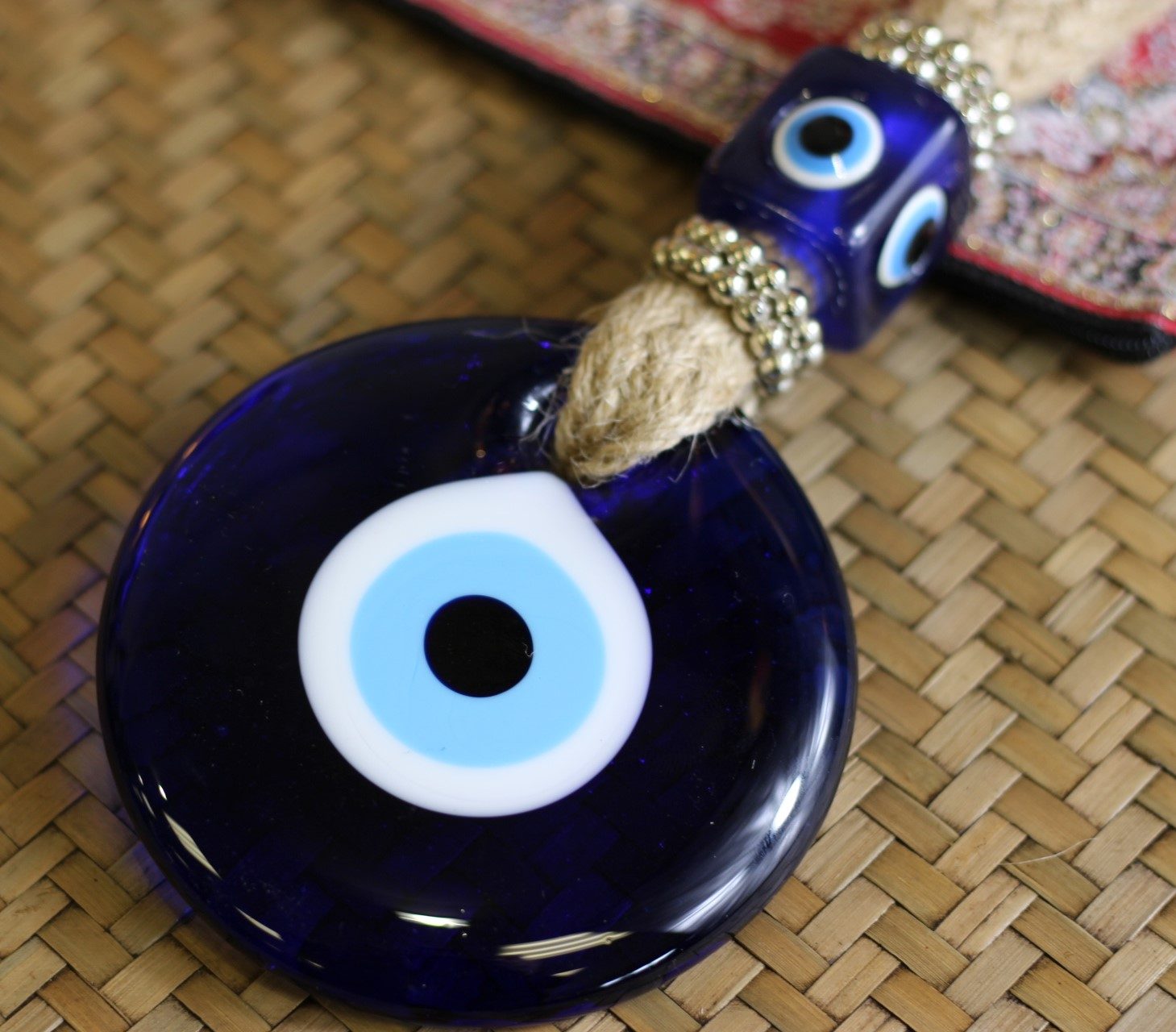 Lucky Eye Wall Hanging With Rope Small 1c