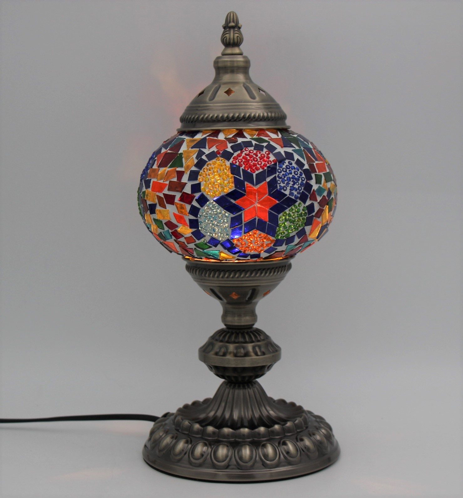 Medium Turkish Mosaic Aroma Lamp 16cm Globe Turkish Mosaic 5