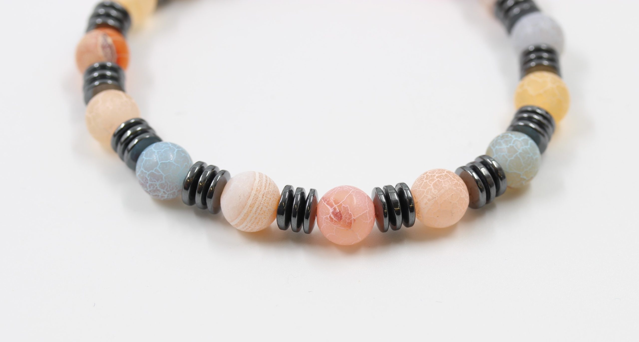 Mixed Colourful Agate Gem Stone Bracelet 1