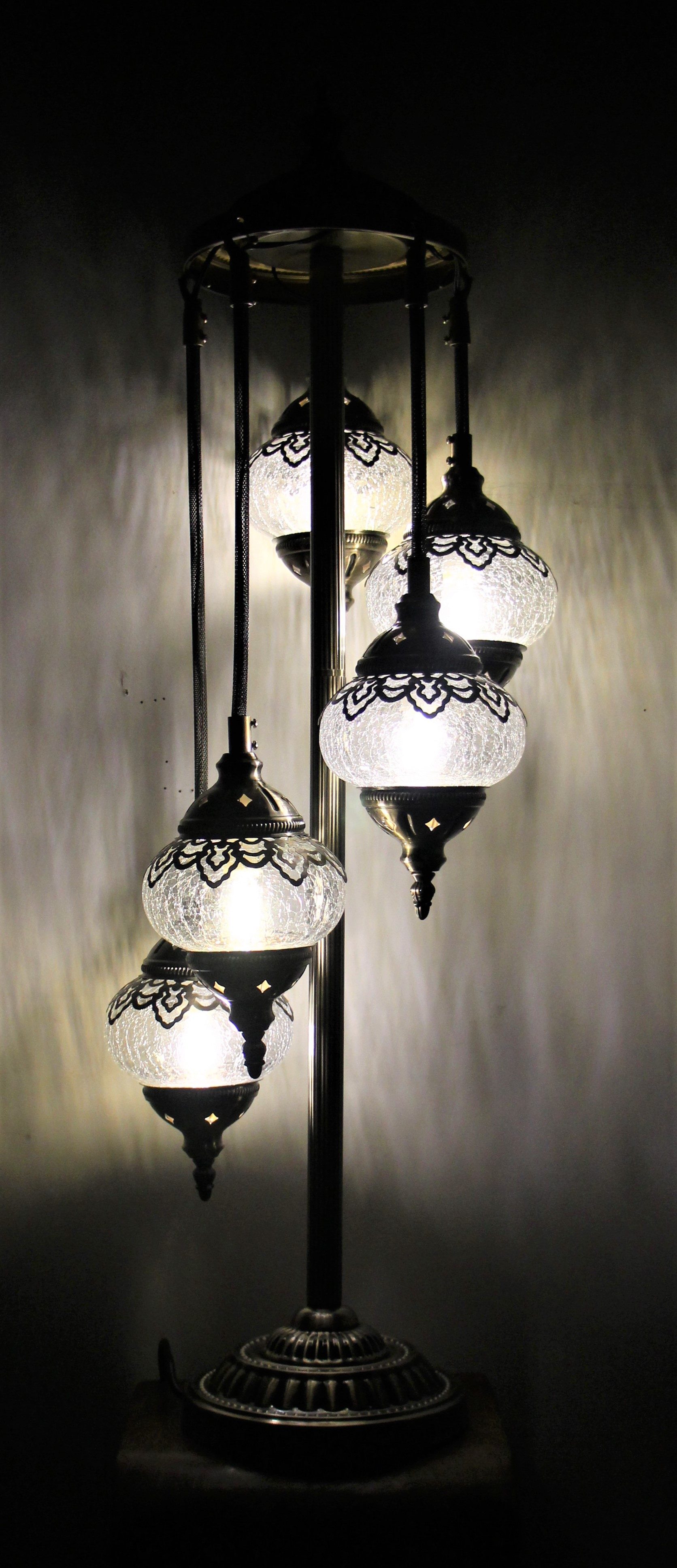 Ottoman Floor Lamp 5 Globe 10