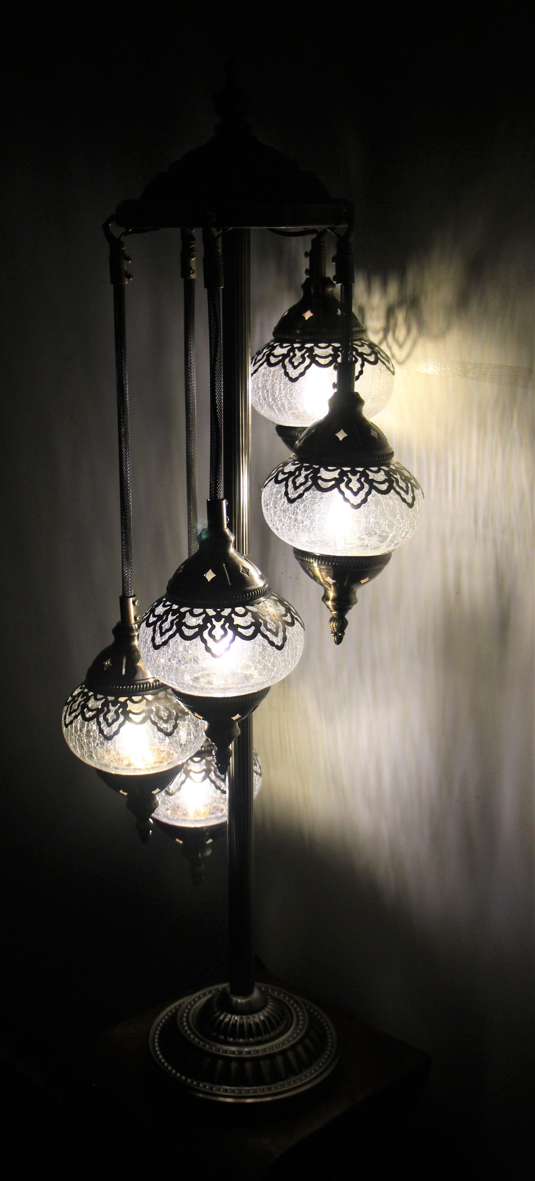 Ottoman Floor Lamp 5 Globe 20