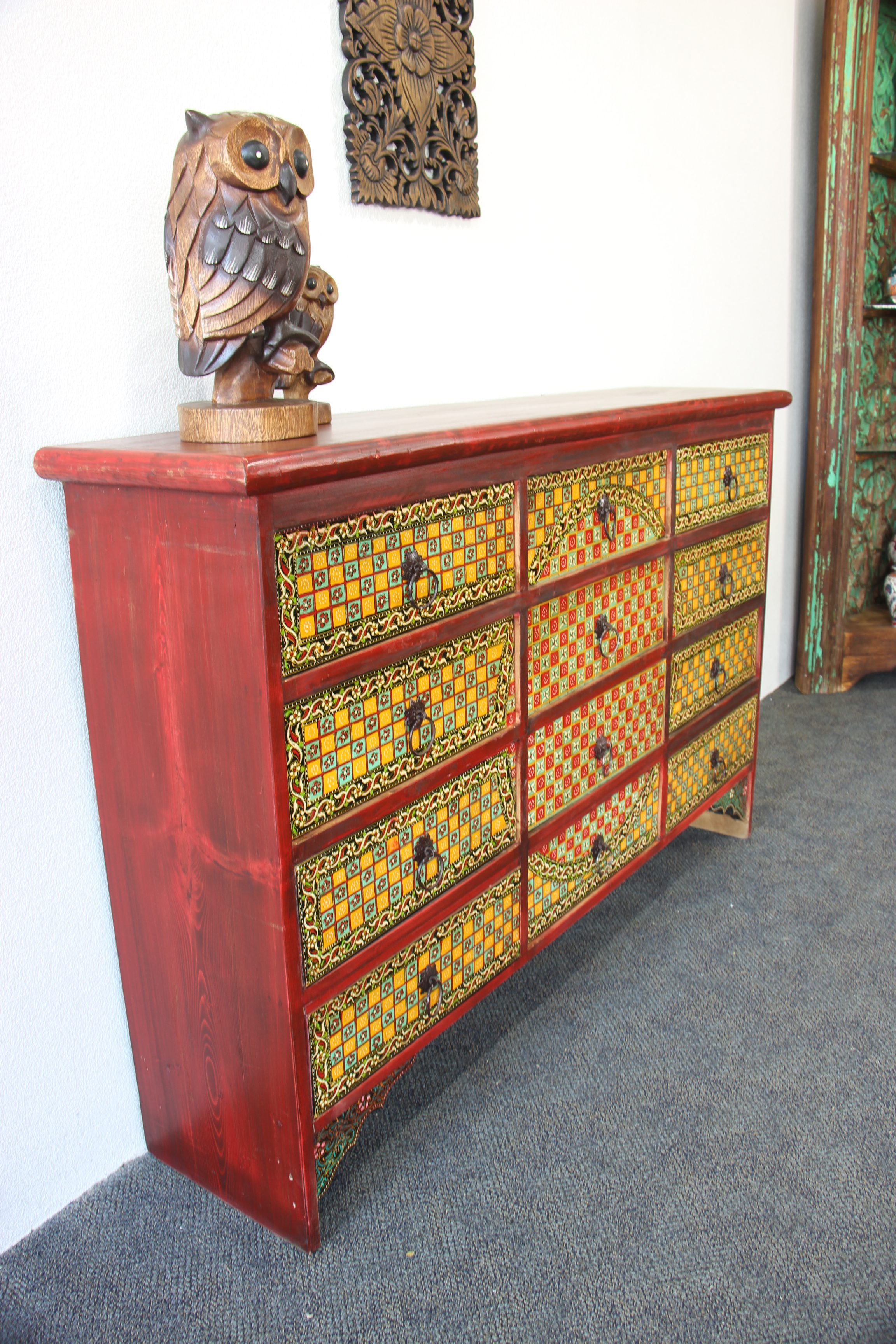 Quetta Hand Painted 12 Drawer Sideboard A (10)