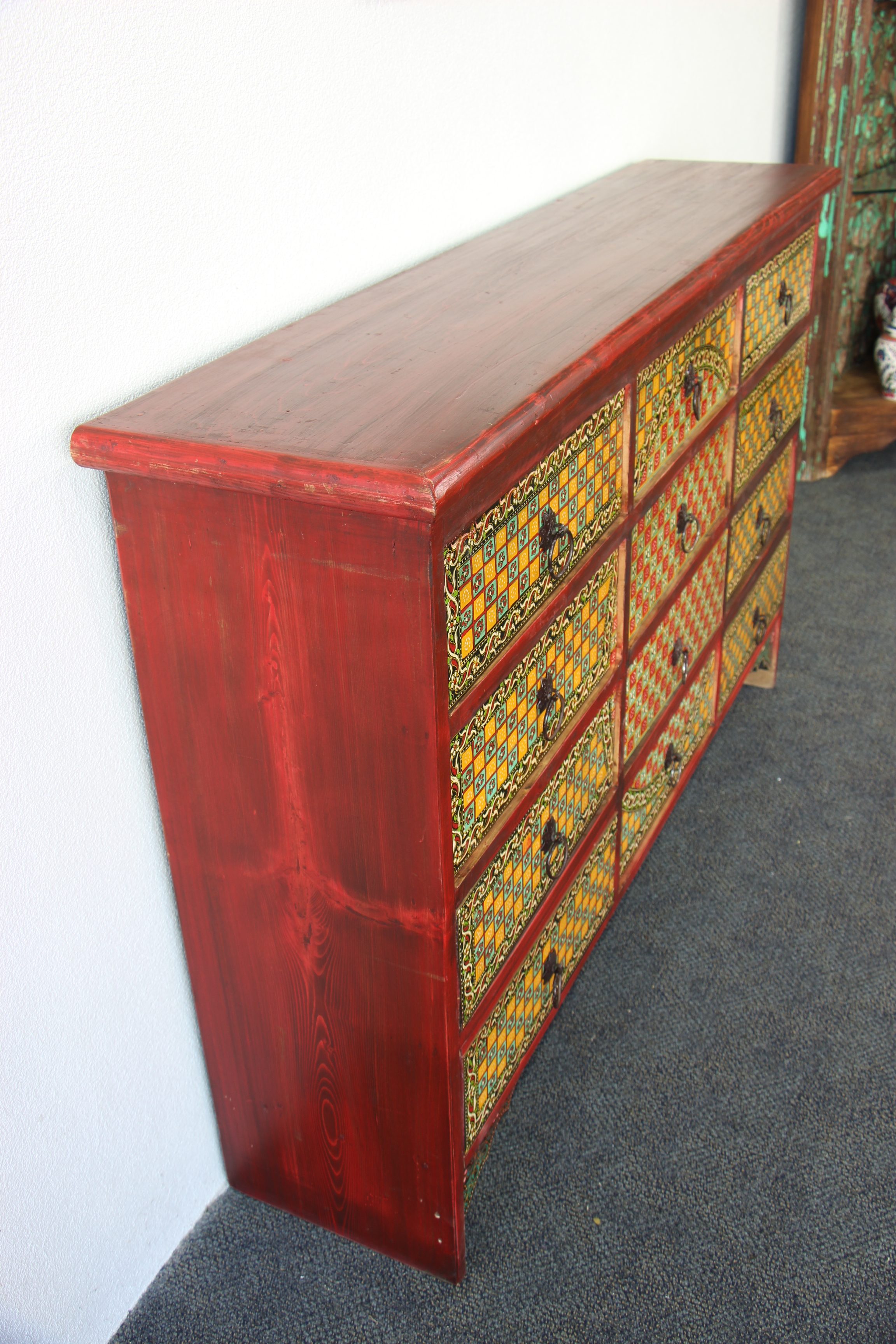 Quetta Hand Painted 12 Drawer Sideboard A (11)