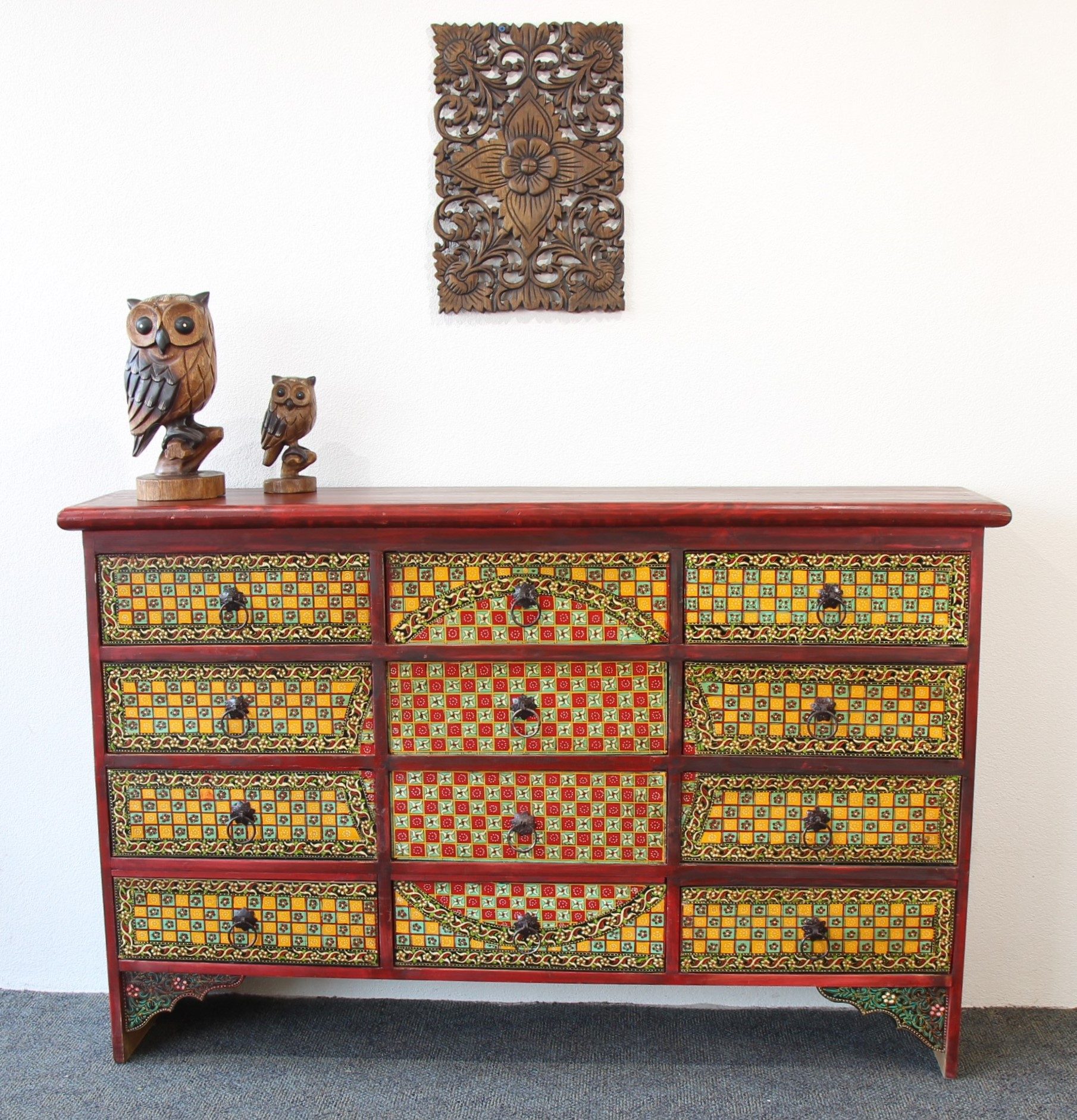Quetta Hand Painted 12 Drawer Sideboard A (2)