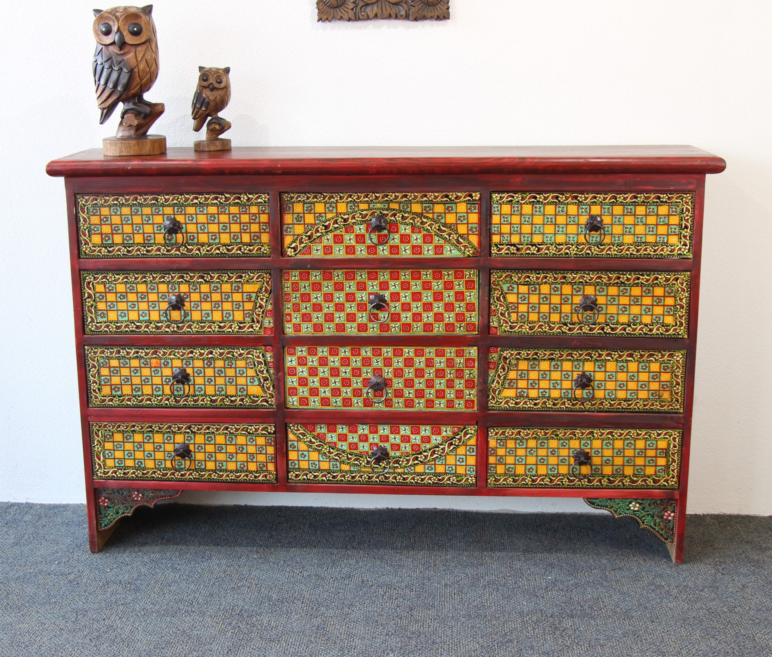 Quetta Hand Painted 12 Drawer Sideboard A (3)