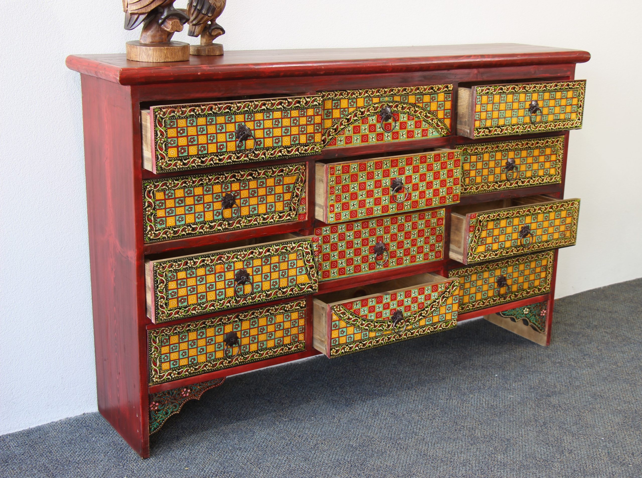Quetta Hand Painted 12 Drawer Sideboard A (8)