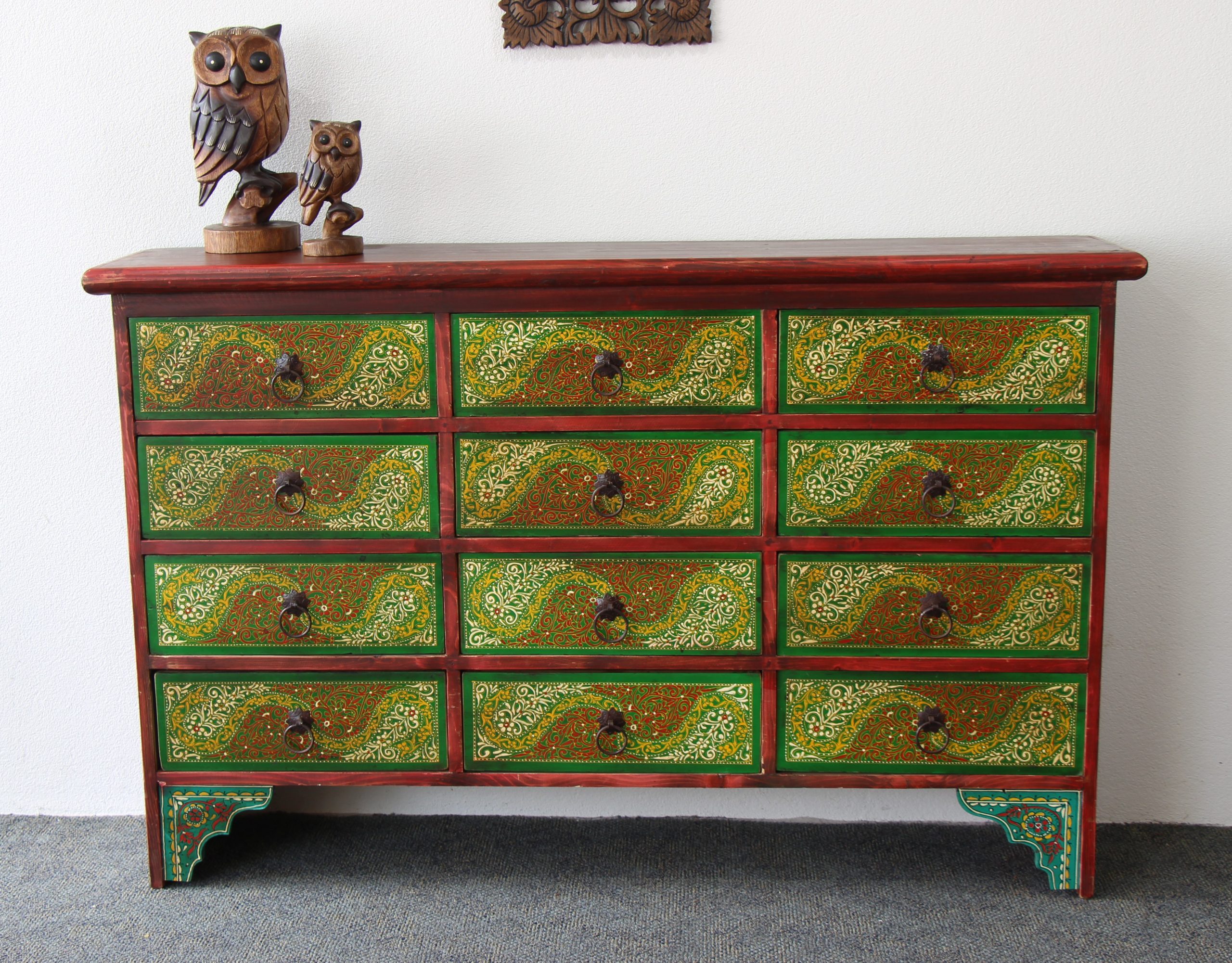Quetta Hand Painted 12 Drawer Sideboard C (2)
