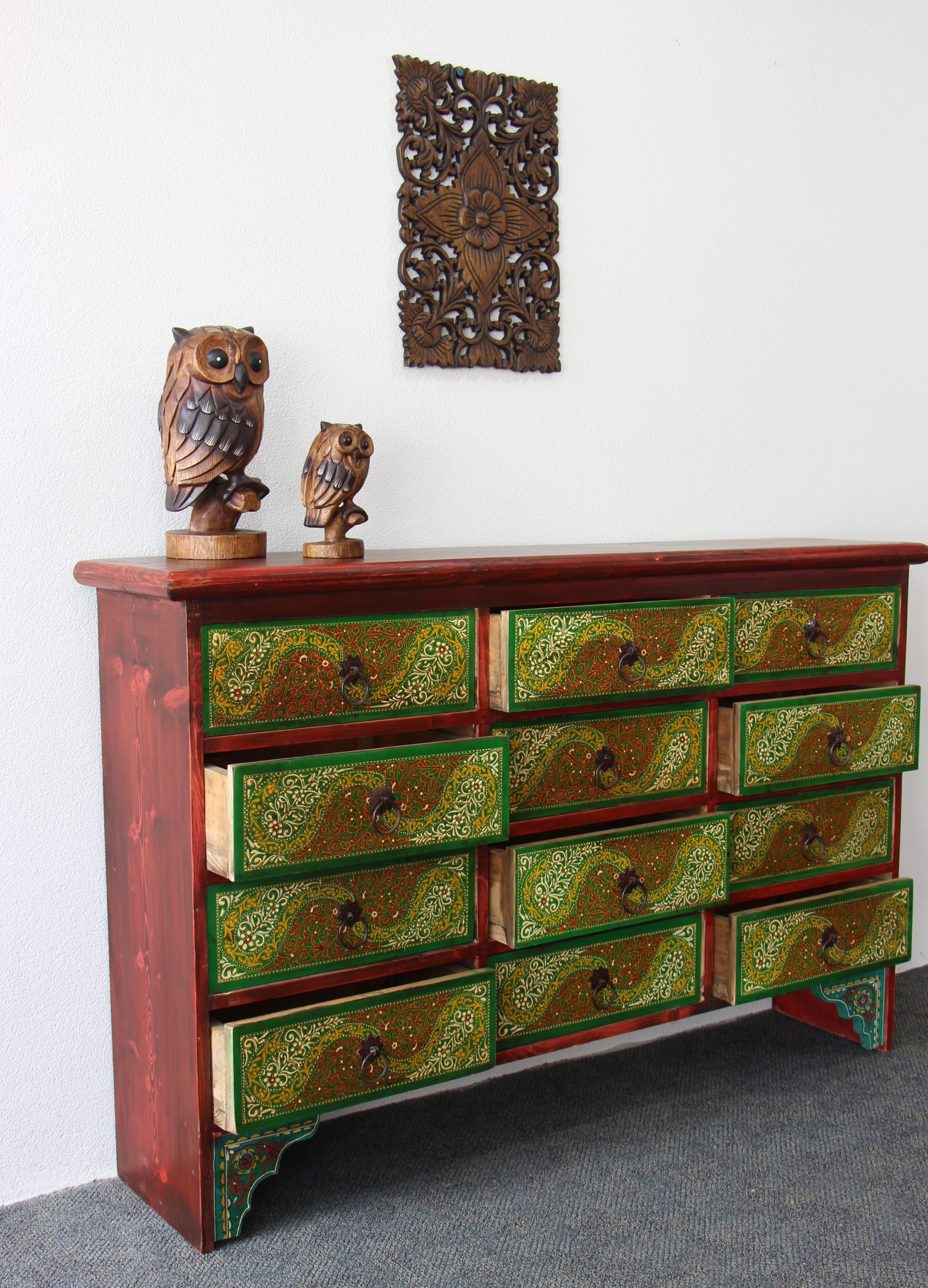 Quetta Hand Painted 12 Drawer Sideboard C (5)