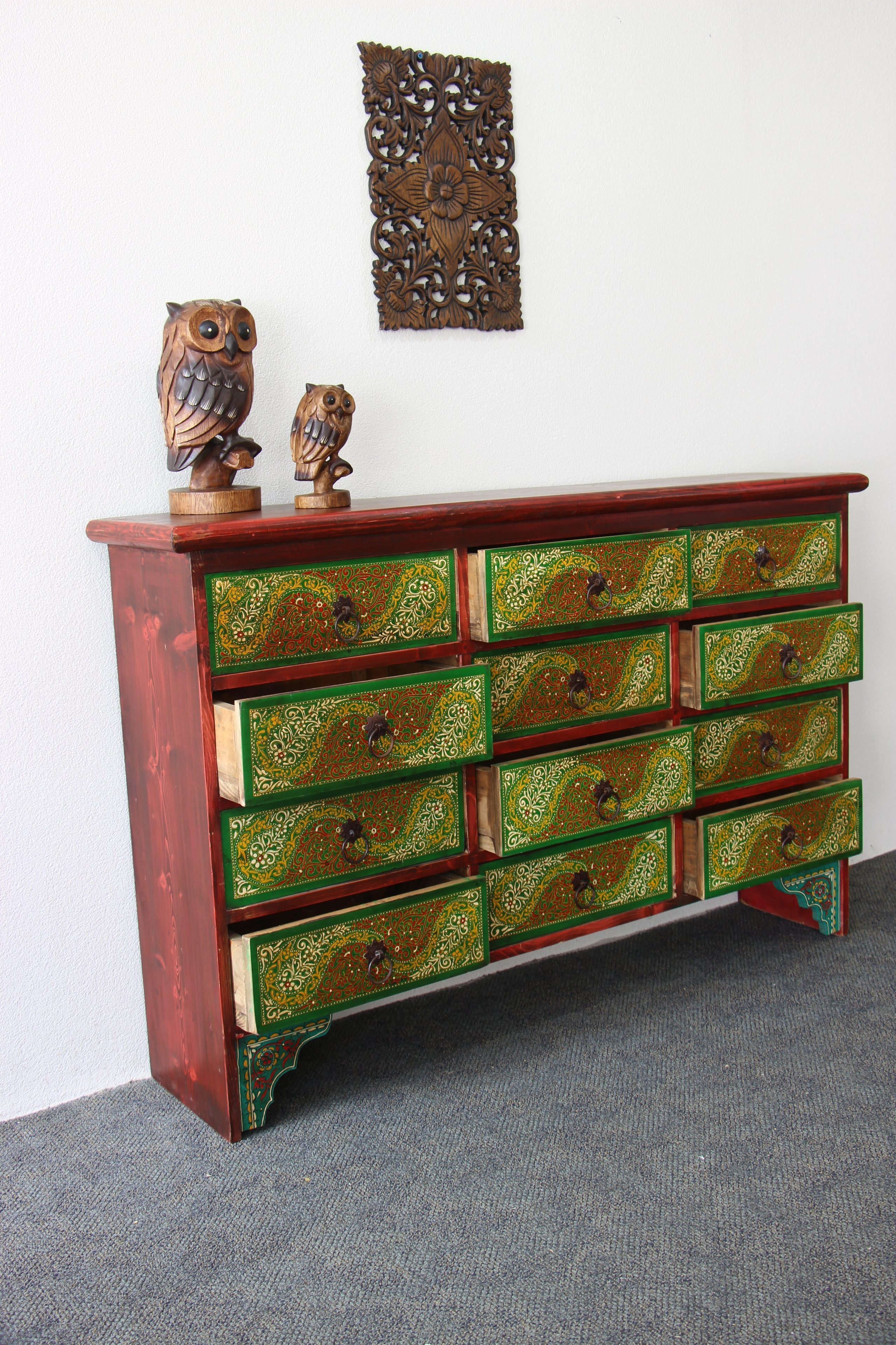 Quetta Hand Painted 12 Drawer Sideboard C (6)