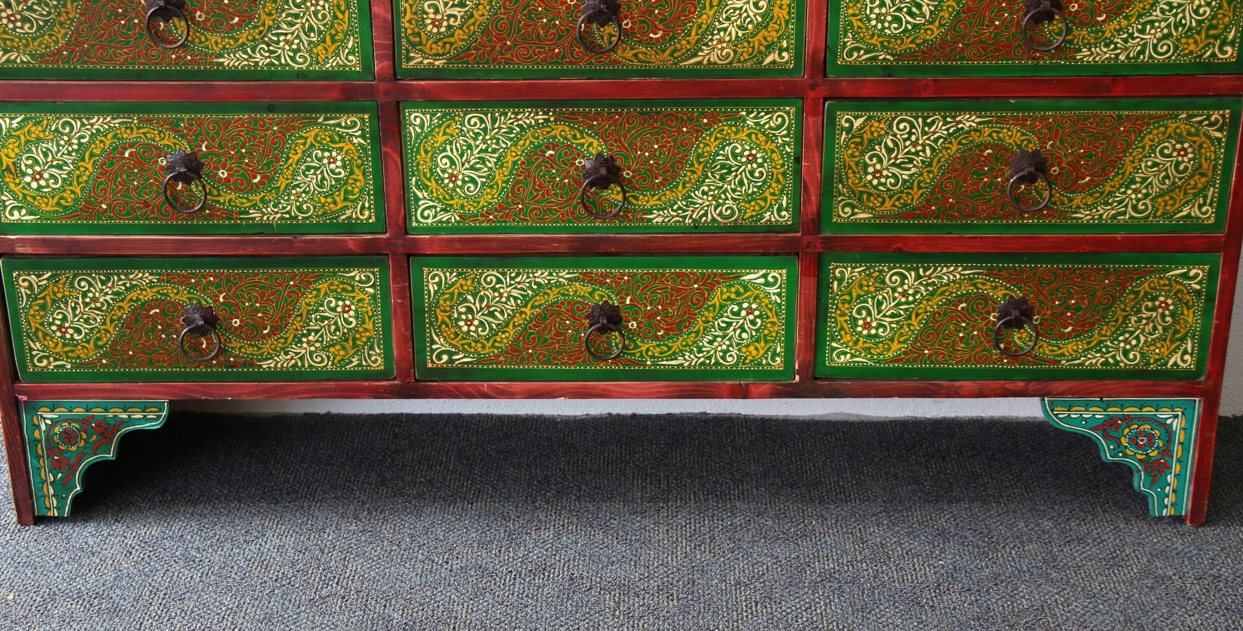 Quetta Hand Painted 12 Drawer Sideboard C (9)