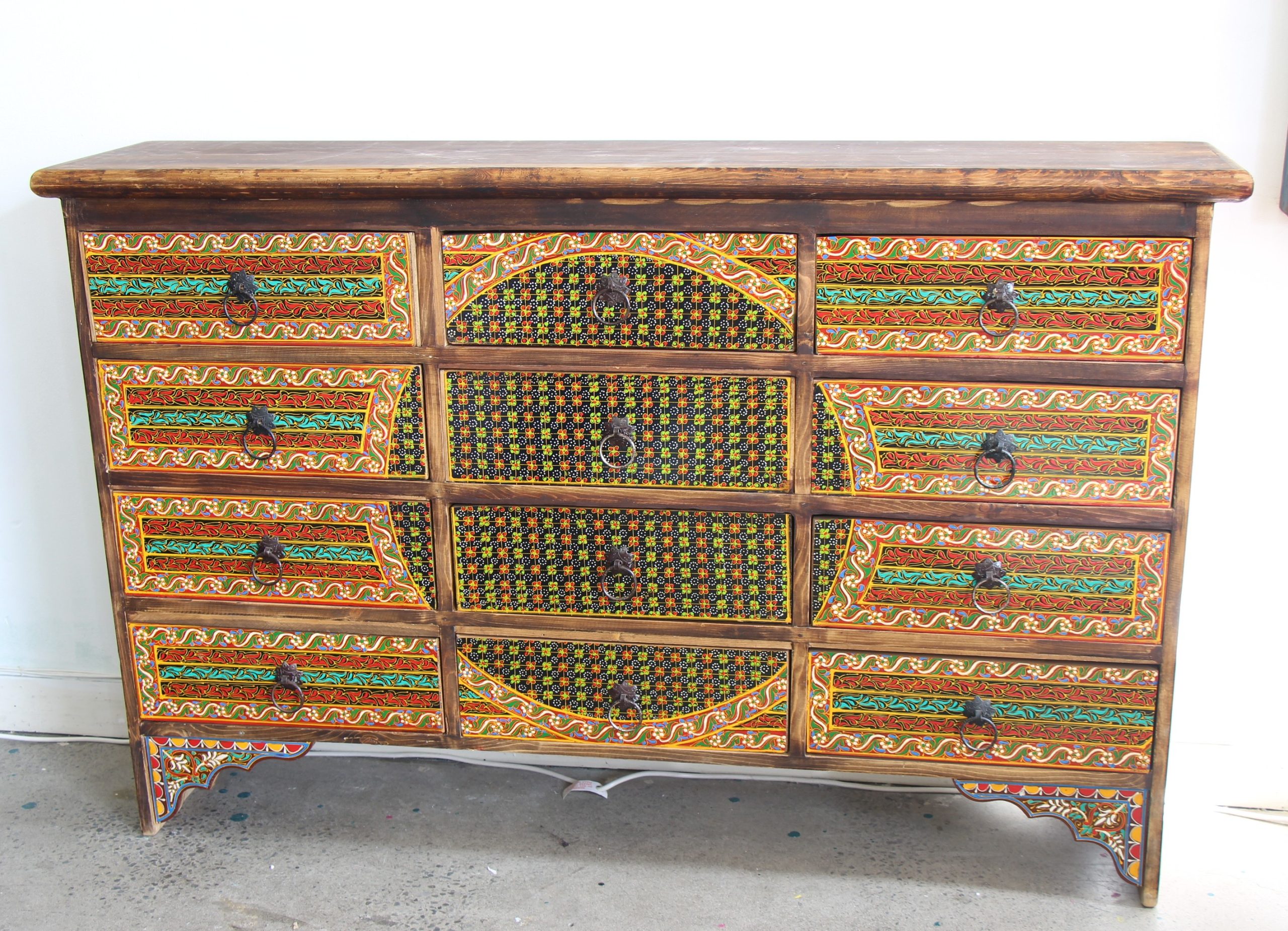 Quetta Hand Painted 12 Drawer Sideboard c -2