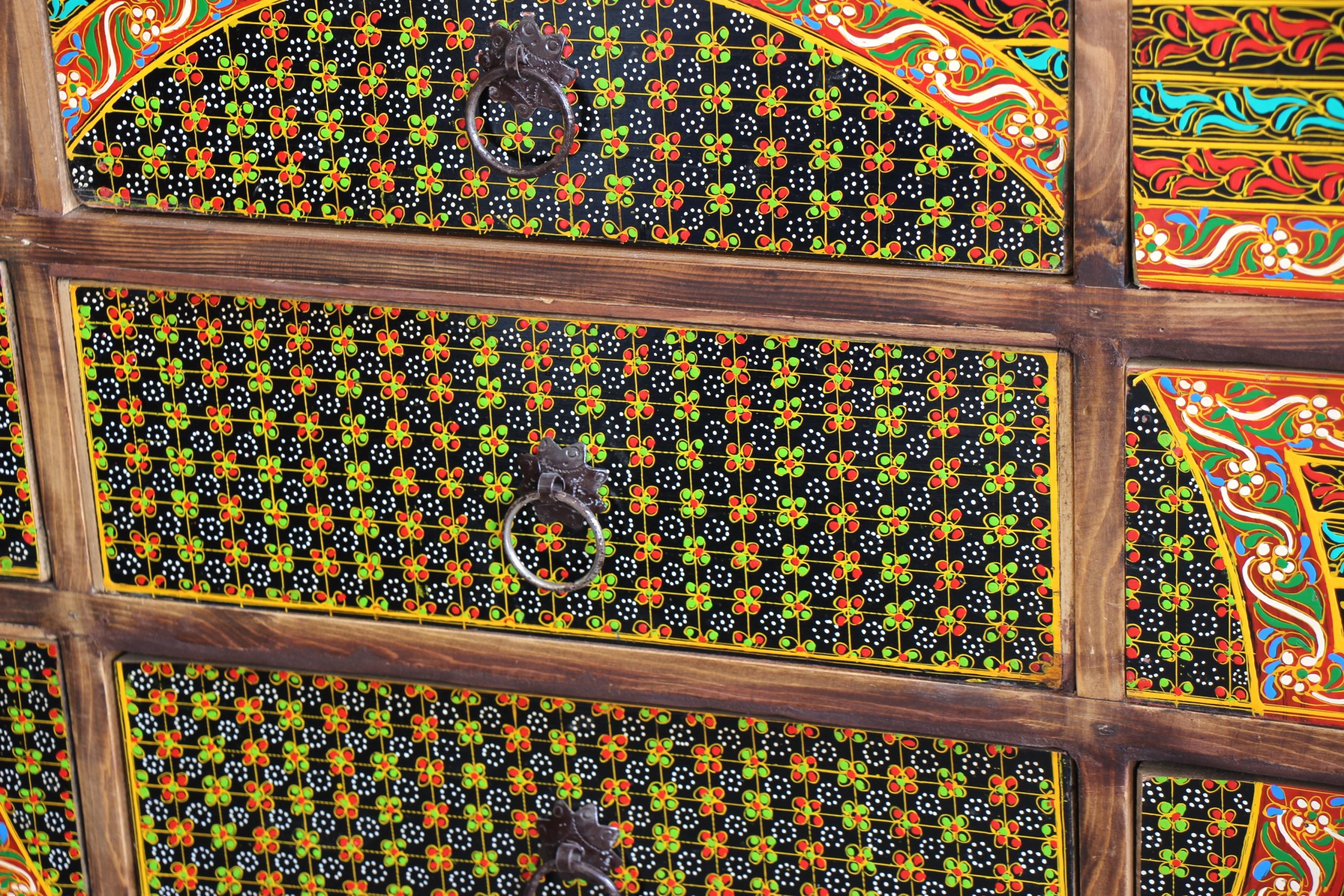 Quetta Hand Painted 12 Drawer Sideboard c -6