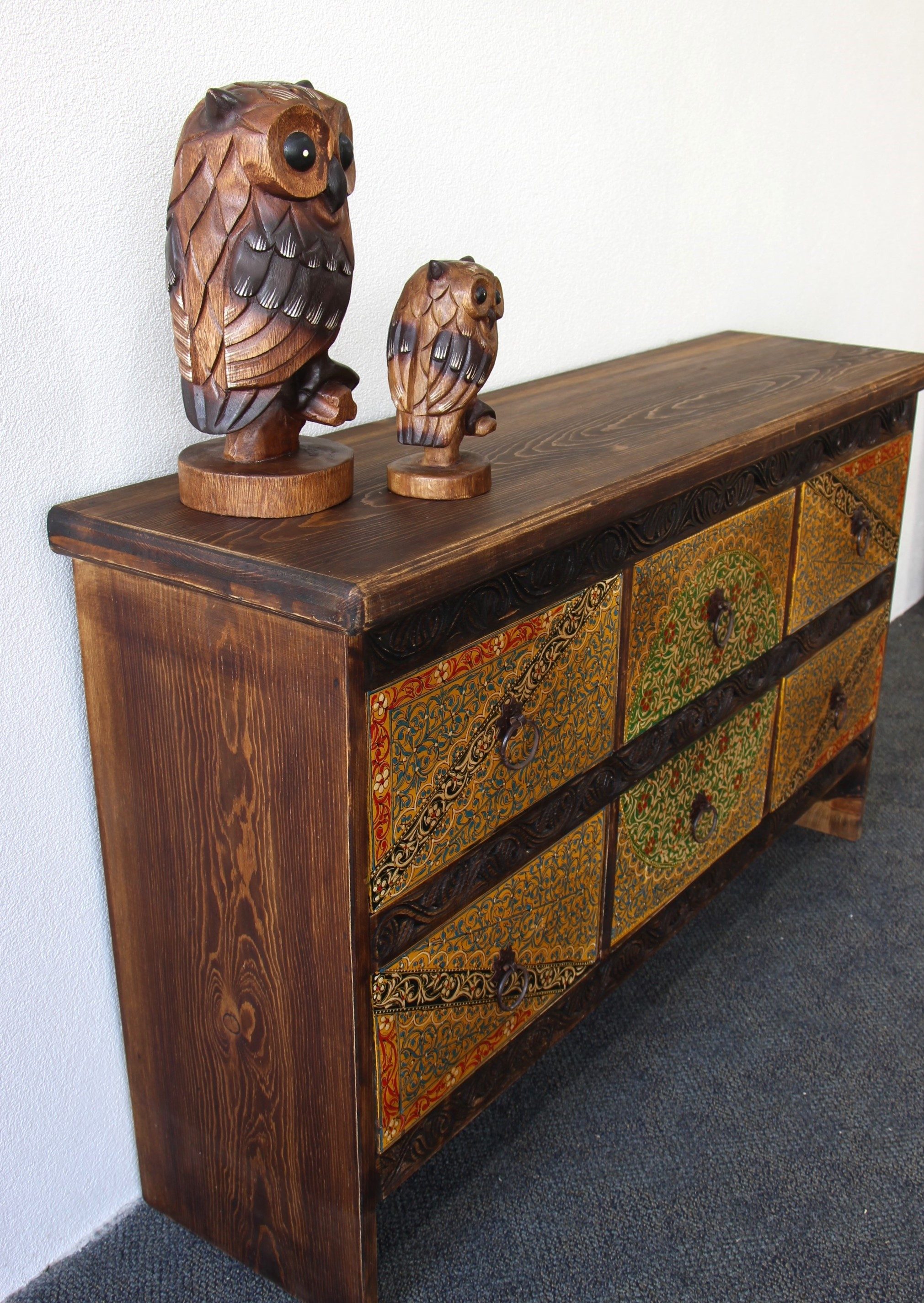 Quetta Hand Painted 6 Drawer Sideboard C (10)