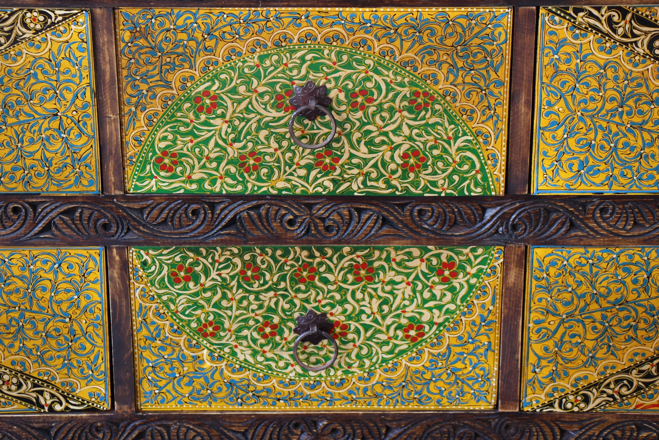 Quetta Hand Painted 6 Drawer Sideboard C (6)