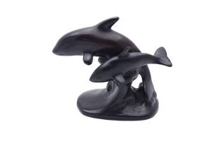 Resin Dolphin Parent And Baby