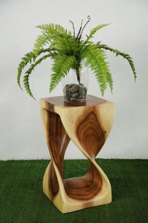 Single Twist Stool 50cm Natural