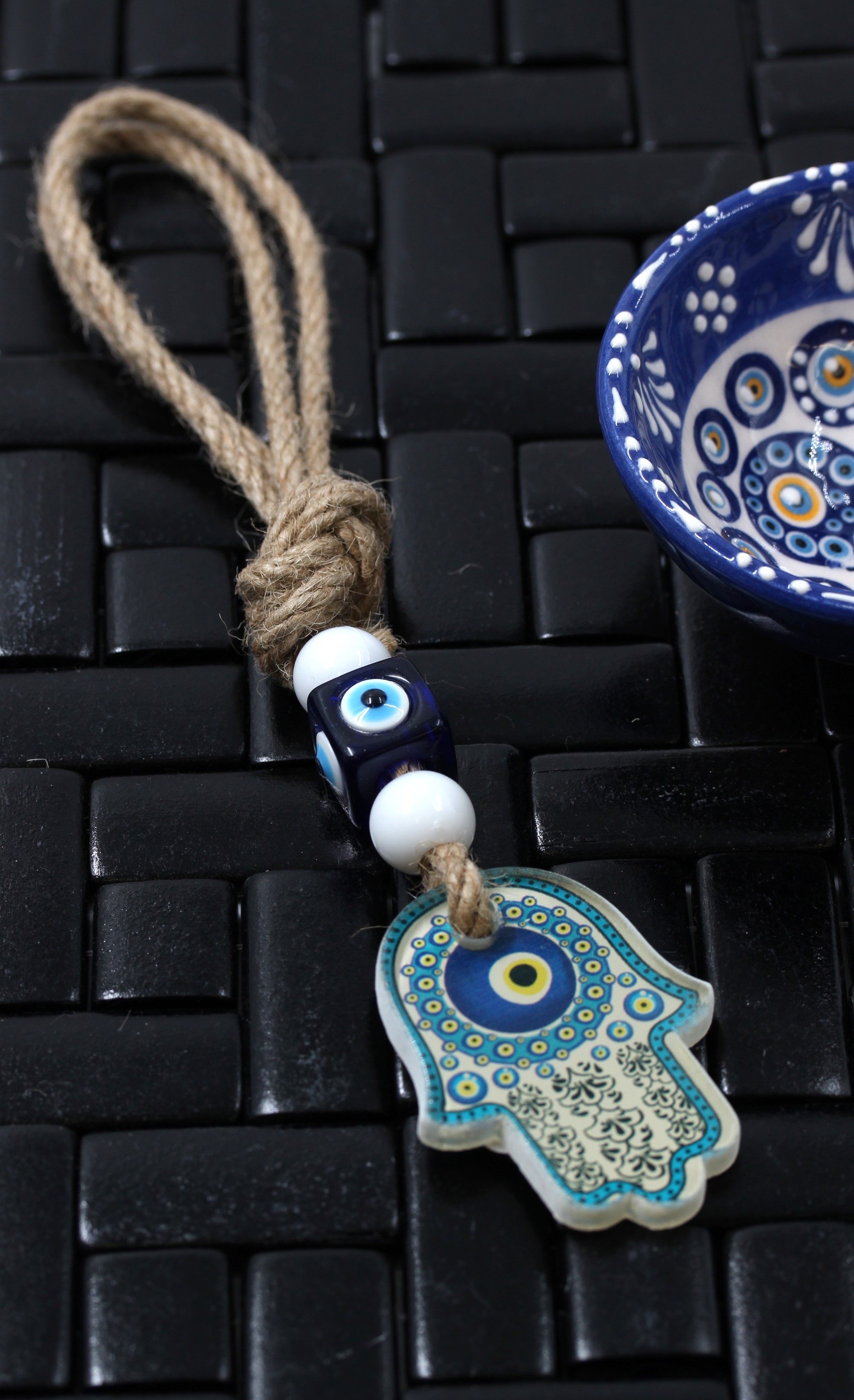 Small Evil Eye Hamsa Hand Wall Hanging A