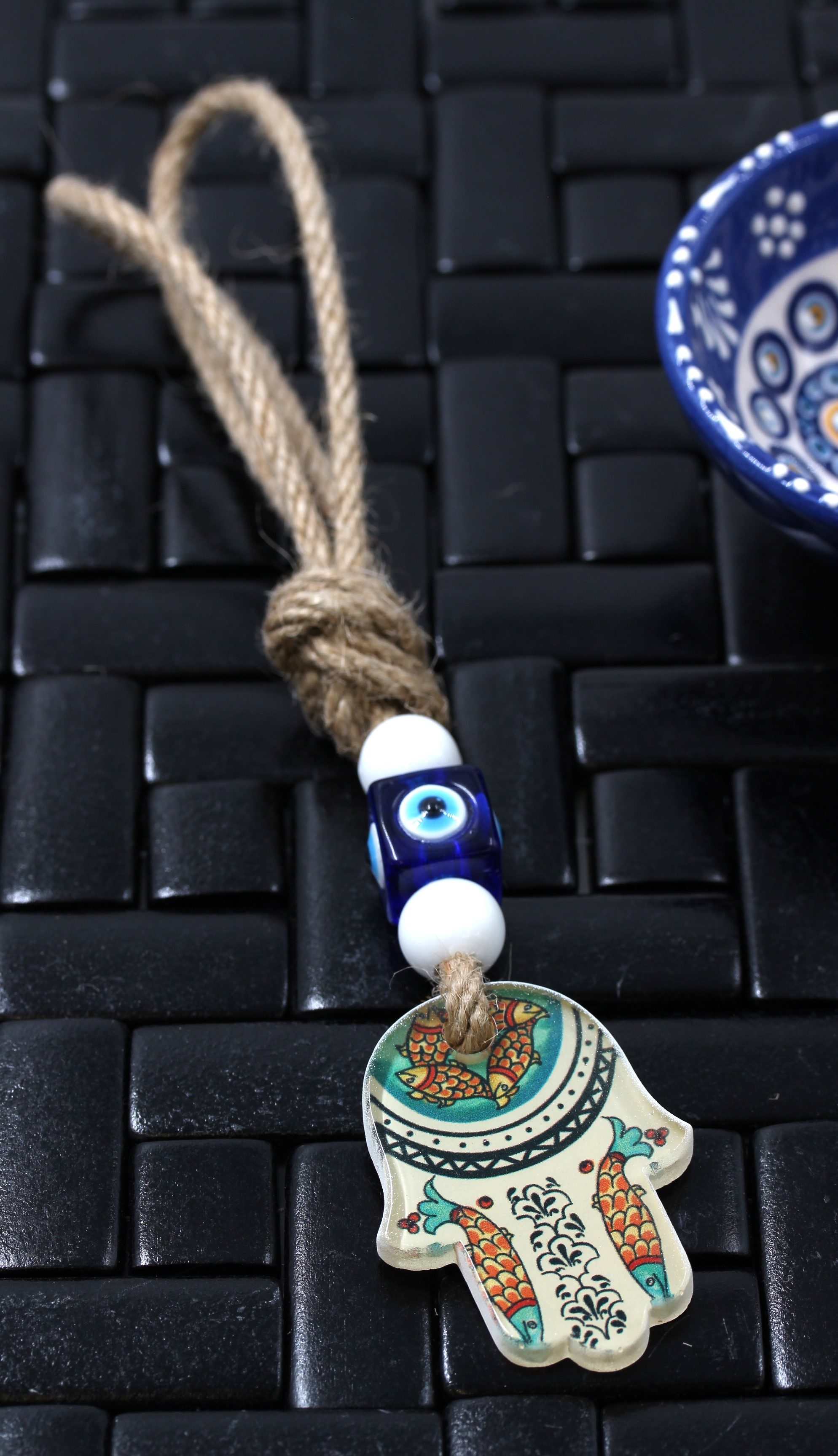 Small Evil Eye Hamsa Hand Wall Hanging e