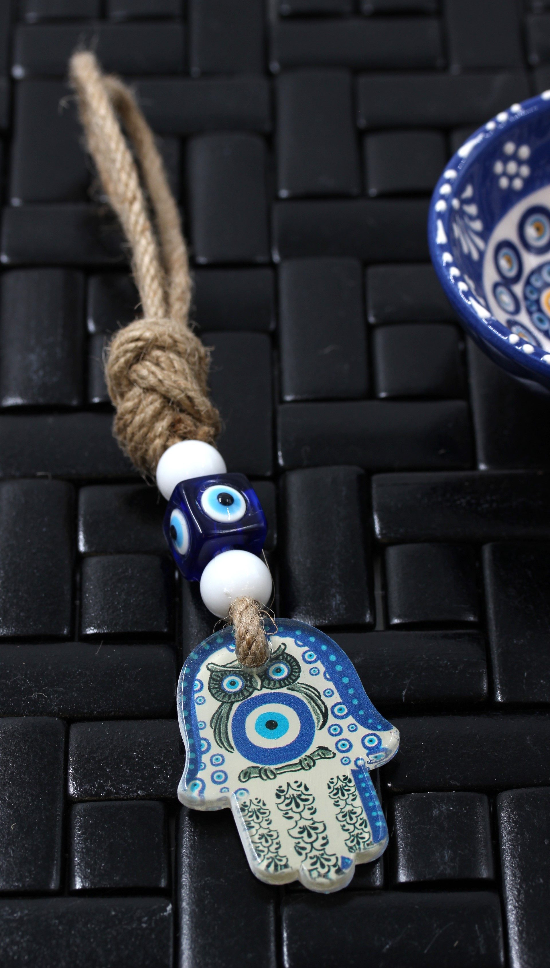 Small Evil Eye Hamsa Hand Wall Hanging f