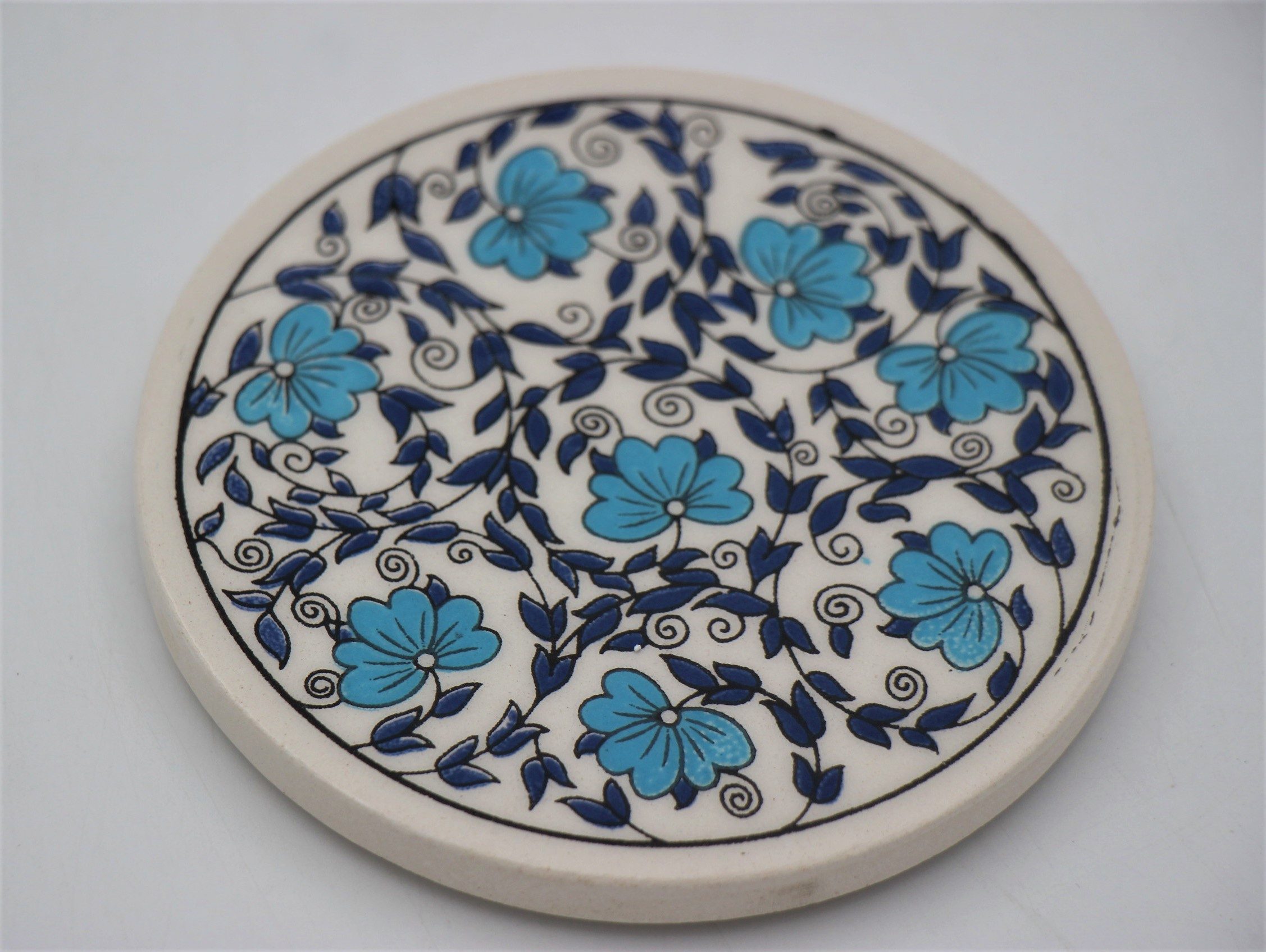 Small Hand Painted Turkish Coaster Tulip 6