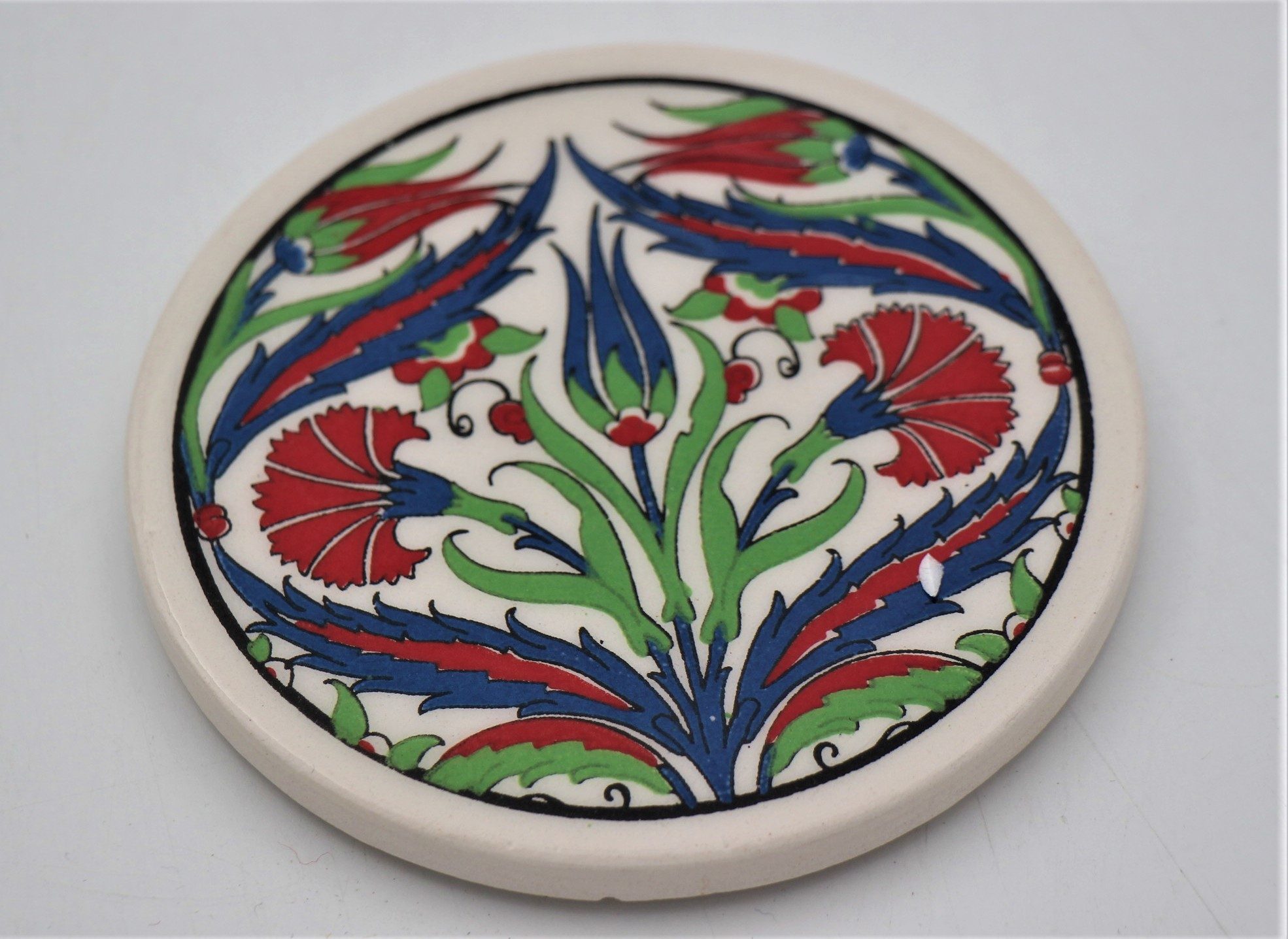 Small Hand Painted Turkish Coaster Tulip 9