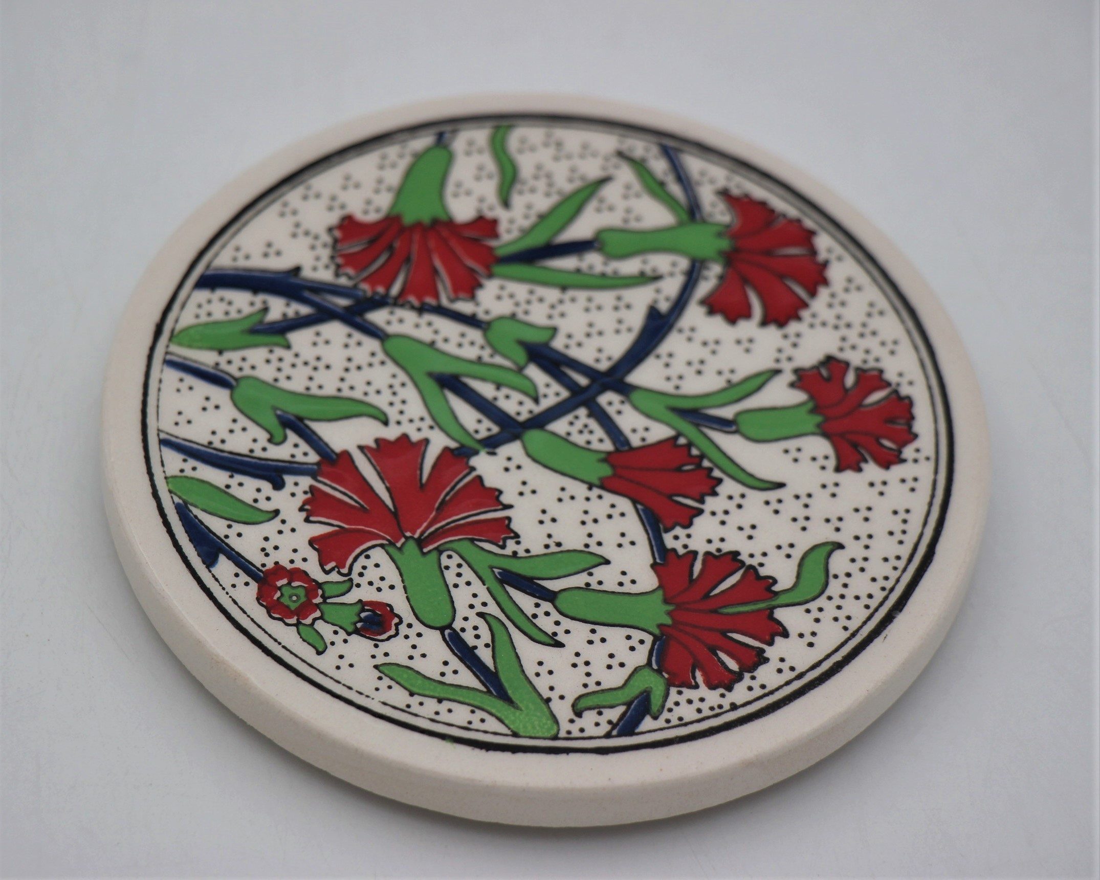 Small Hand Painted Turkish Coaster Tulip