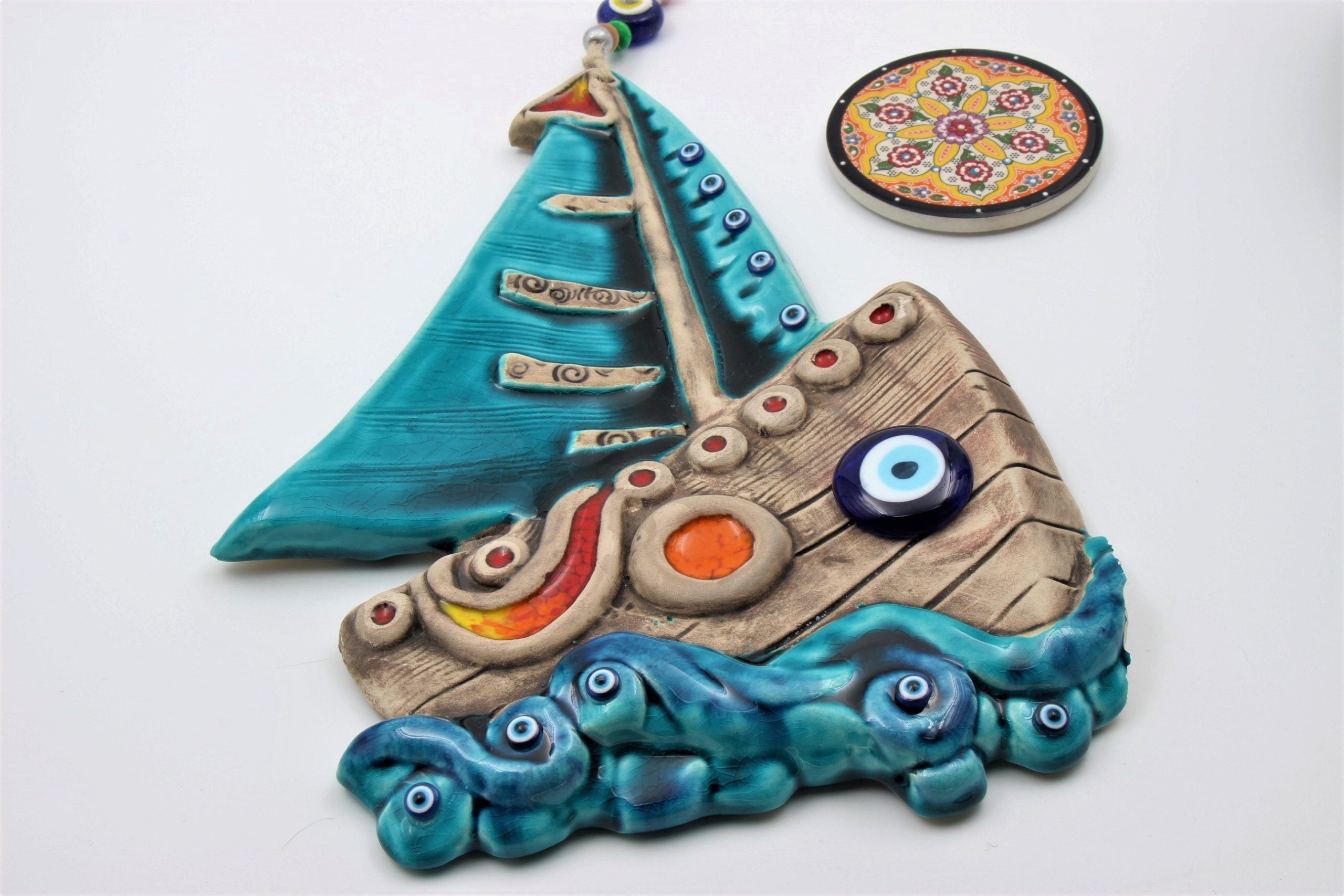 TURKISHLUCKYEYEWALLCERAMICLARGEBOATCW33A