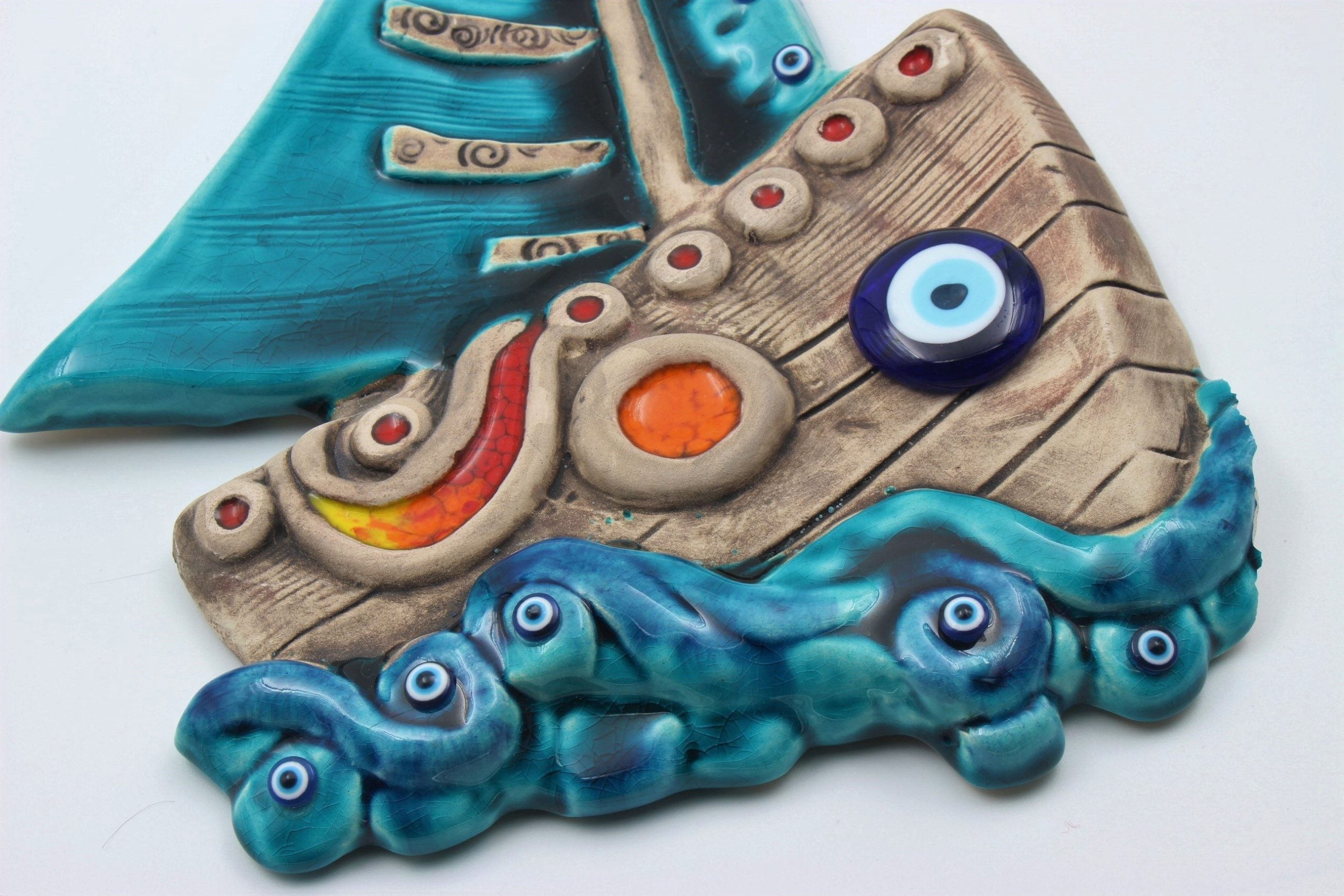 TURKISHLUCKYEYEWALLCERAMICLARGEBOATCW33B