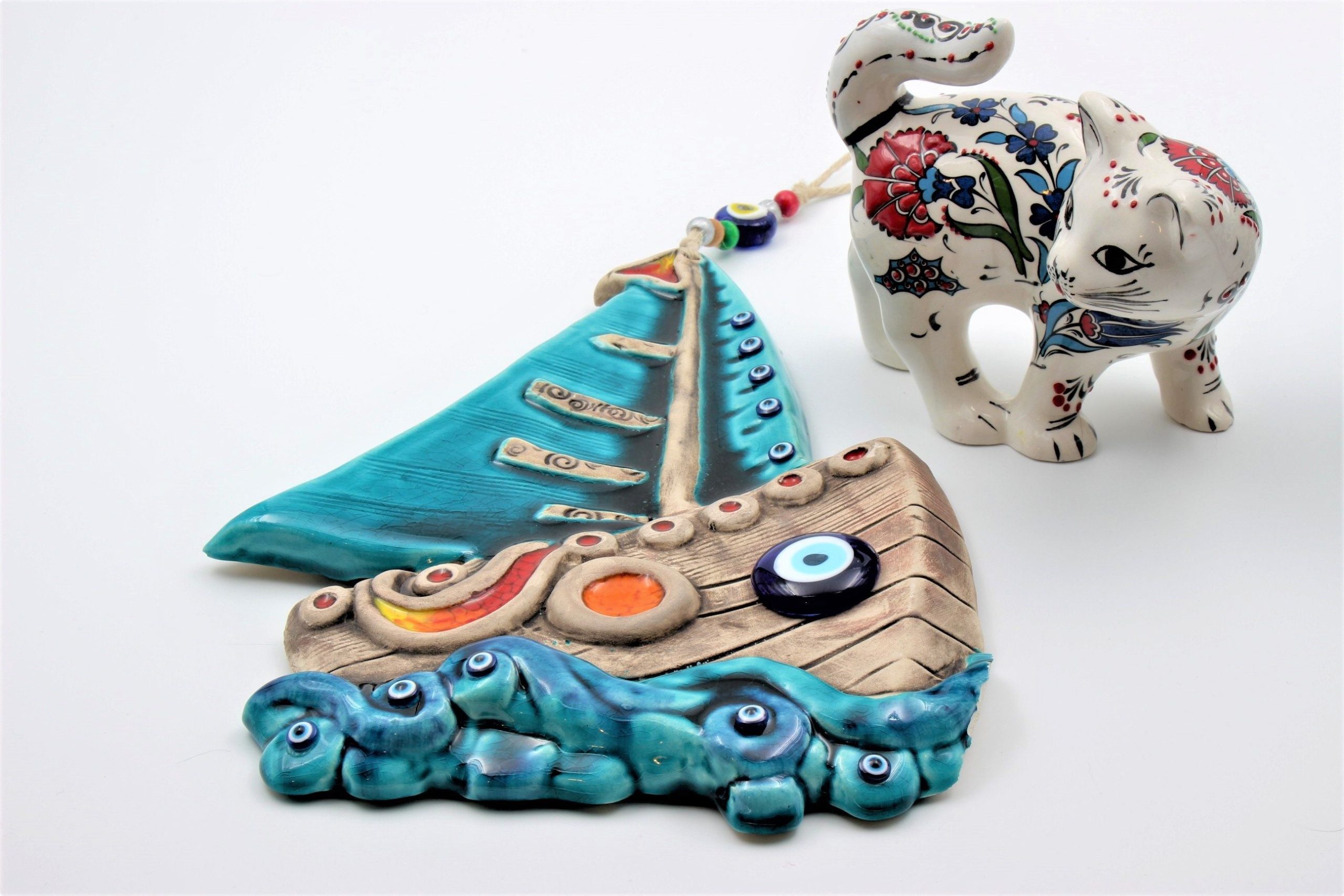 TURKISHLUCKYEYEWALLCERAMICLARGEBOATCW33D