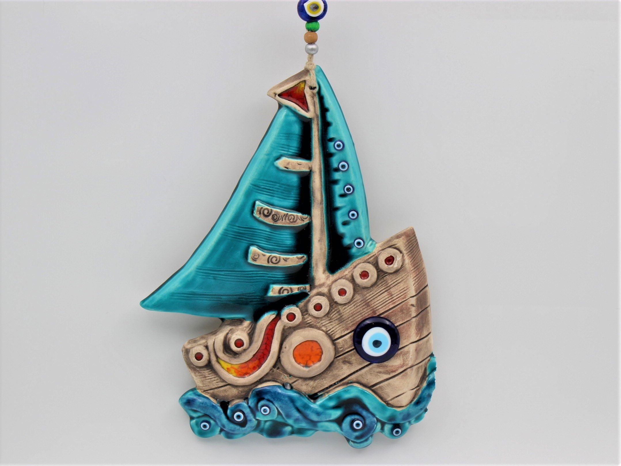 TURKISHLUCKYEYEWALLCERAMICLARGEBOATCW33E