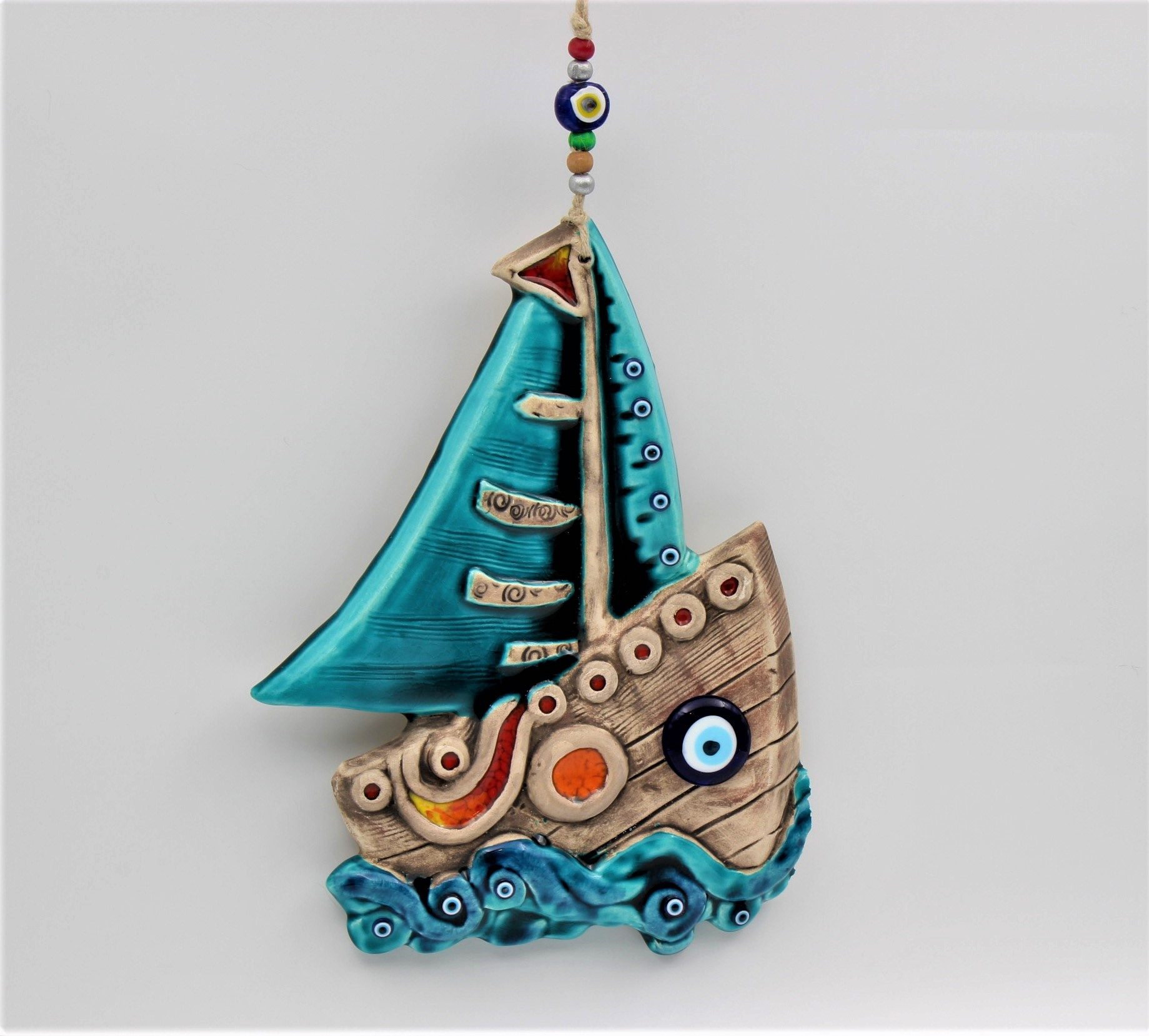 TURKISHLUCKYEYEWALLCERAMICLARGEBOATCW33F