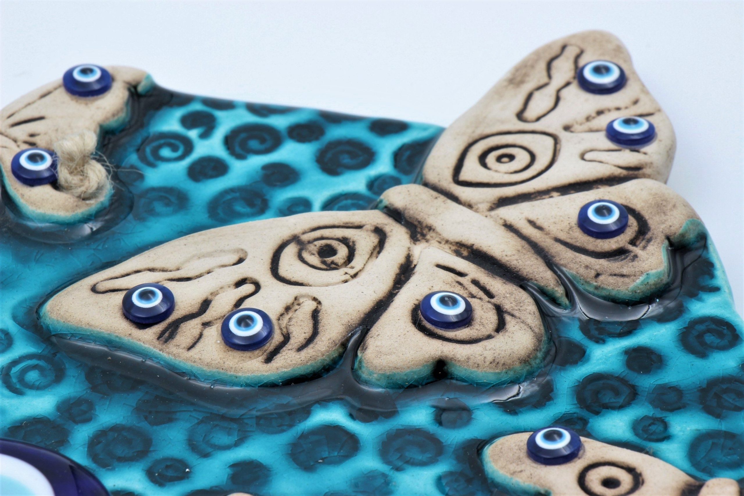 TURKISHLUCKYEYEWALLCERAMICTREEWITHBUTTWERFLYSCW31E