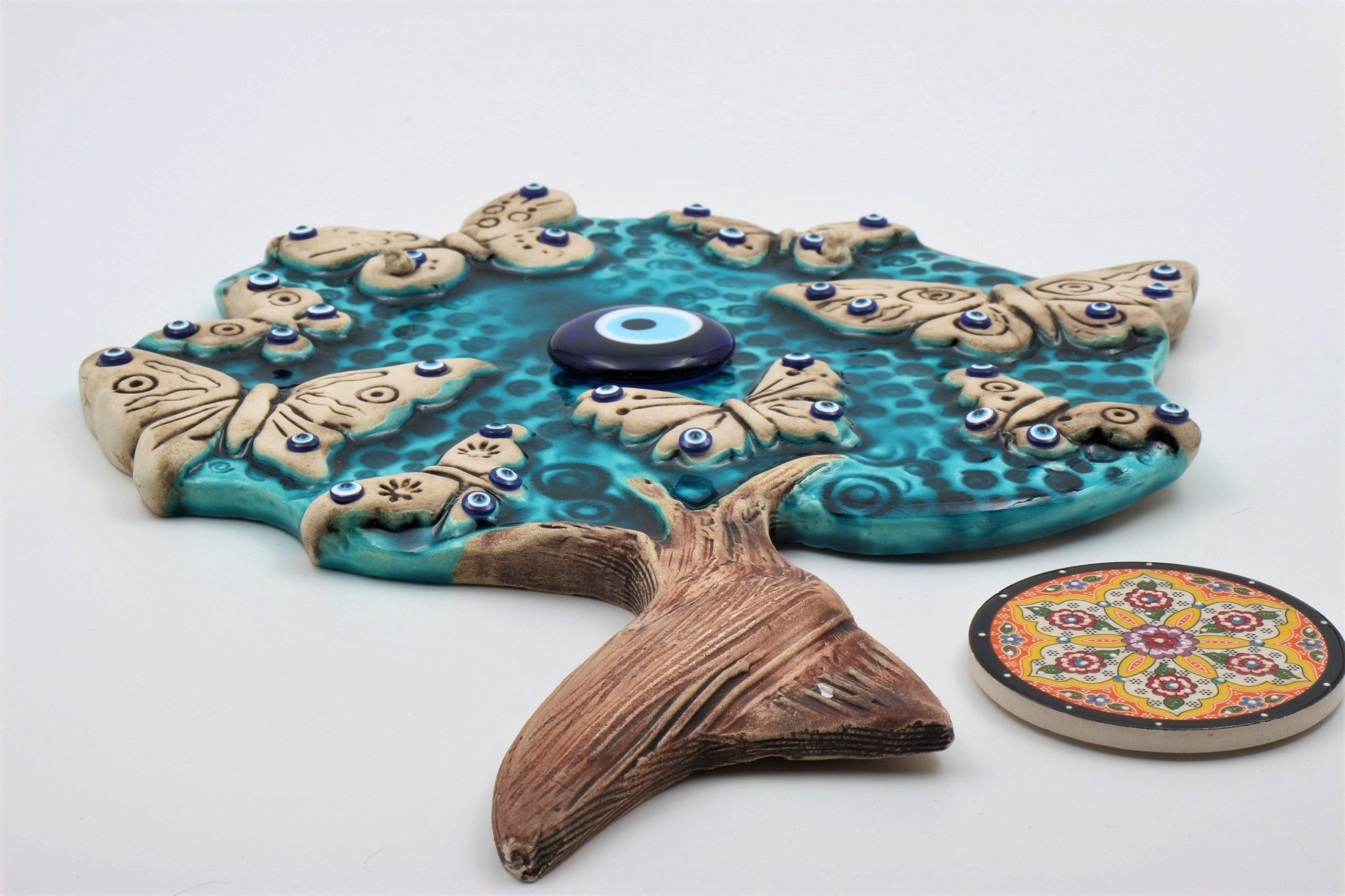 TURKISHLUCKYEYEWALLCERAMICTREEWITHBUTTWERFLYSCW31G